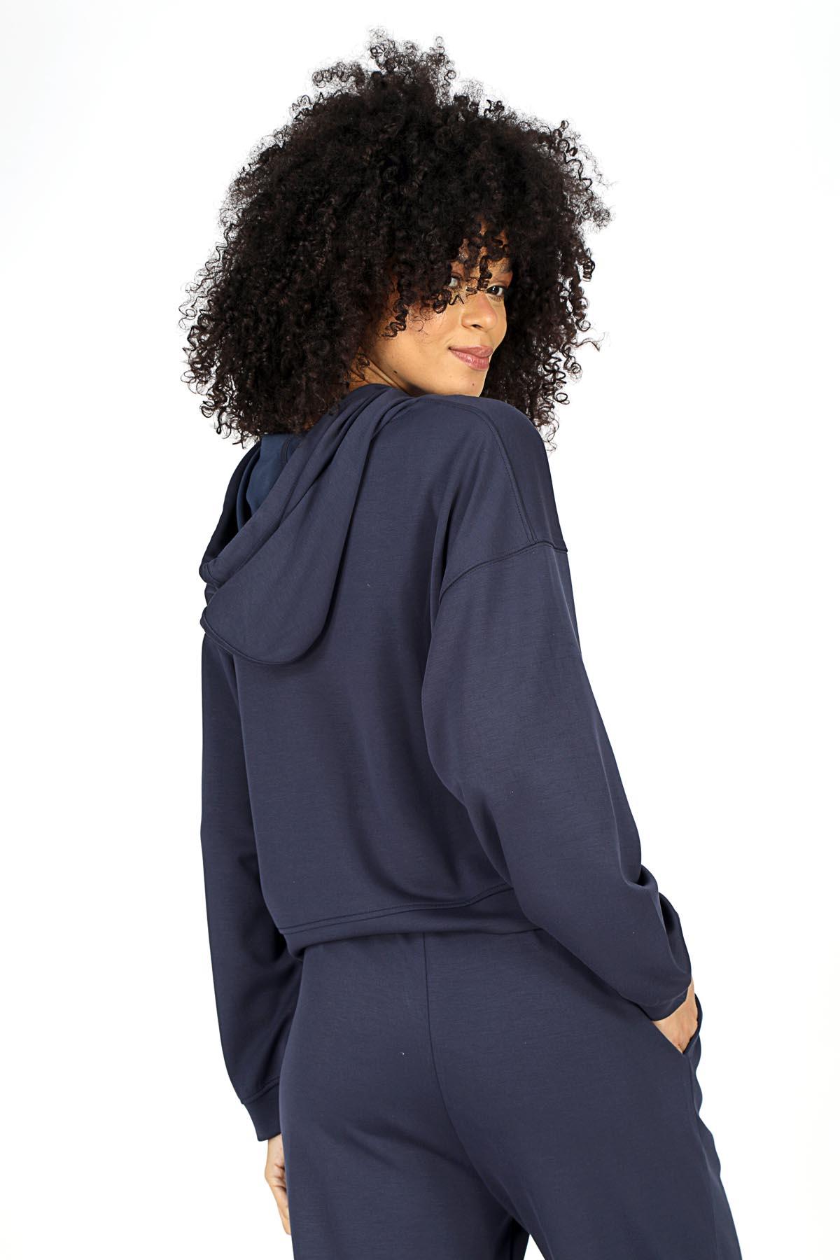 Nile Kadın Kapüşonlu Sweatshirt Lacivert