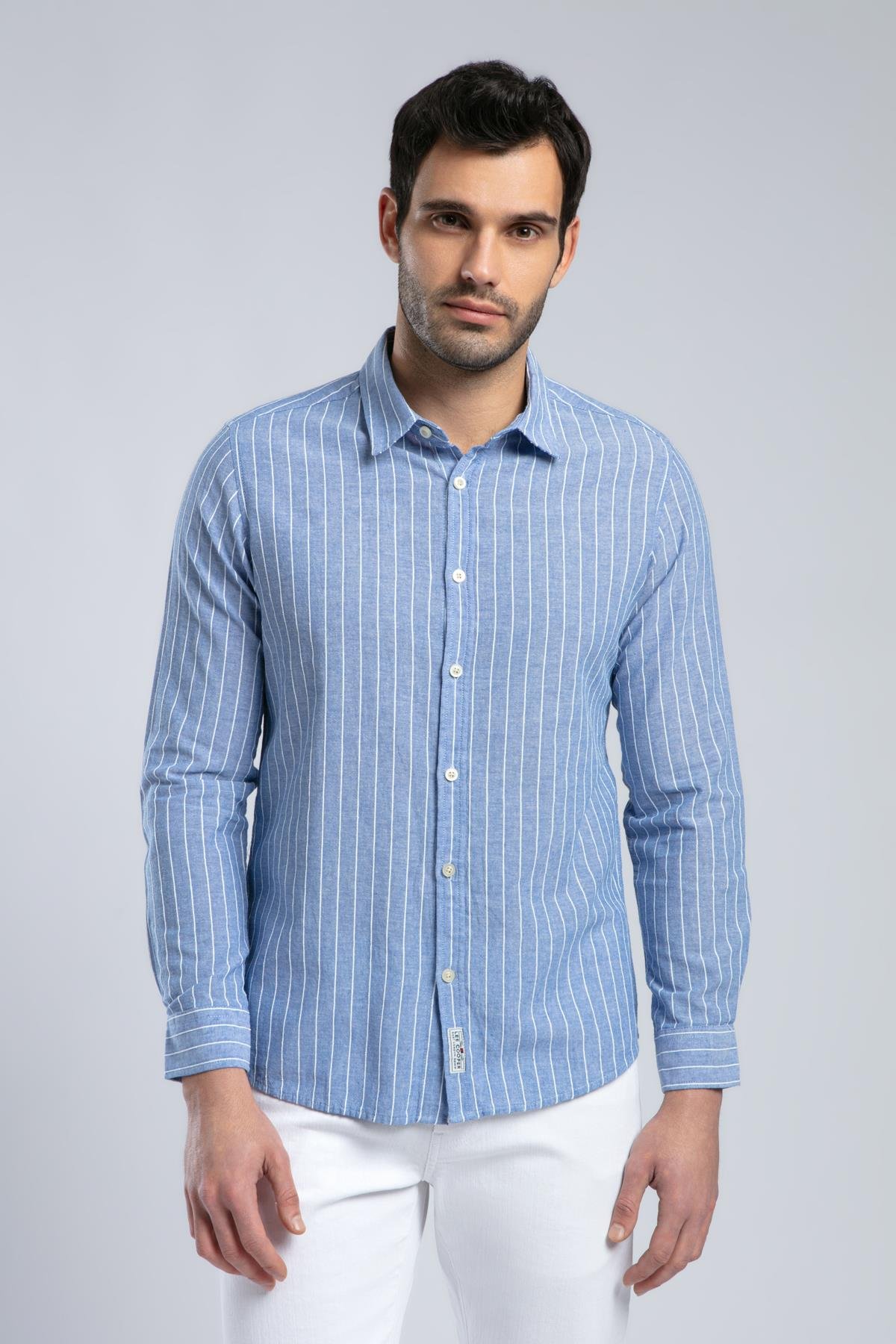 Nısjos Erkek U.Kol Dokuma Gömlek