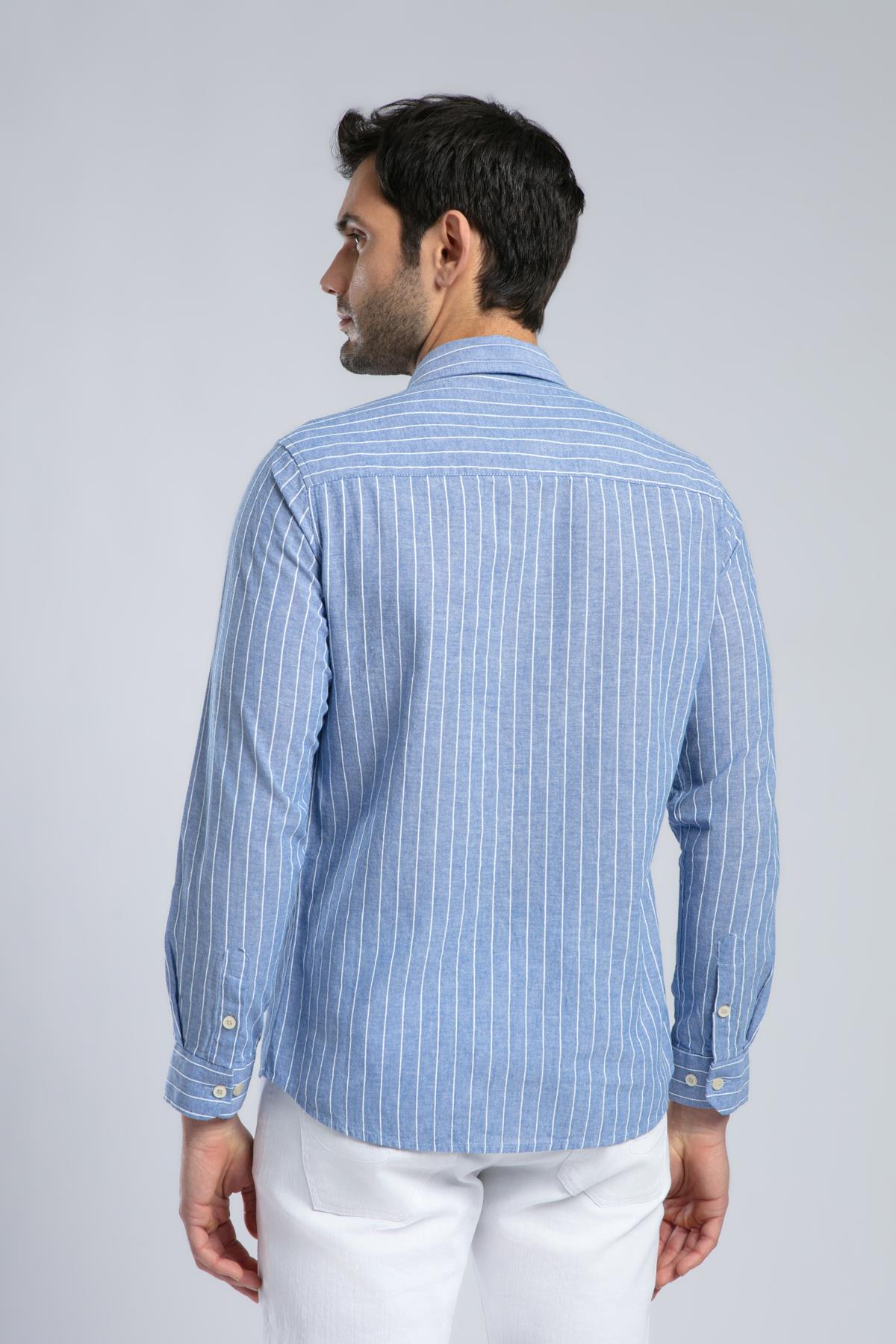 Nısjos Erkek U.Kol Dokuma Gömlek