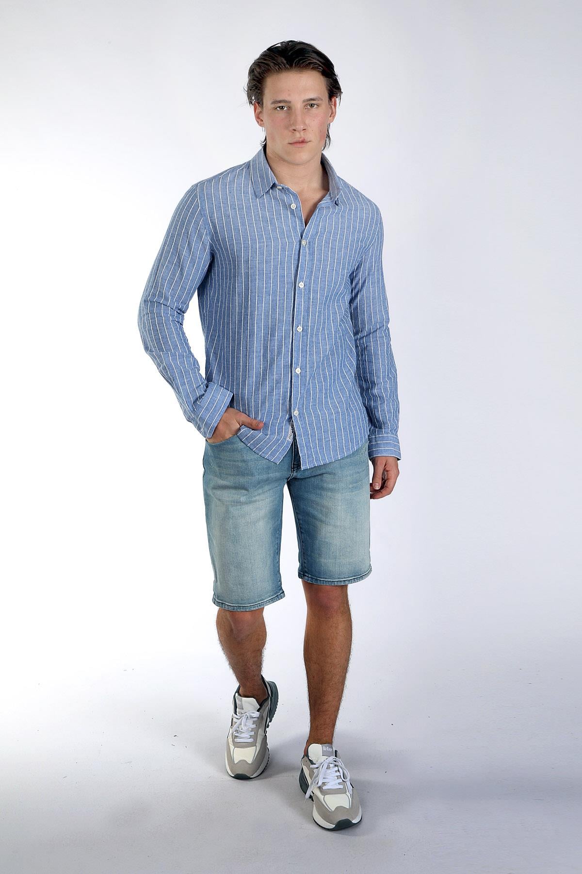 NİSJOS ERKEK U.KOL DOKUMA GÖMLEK