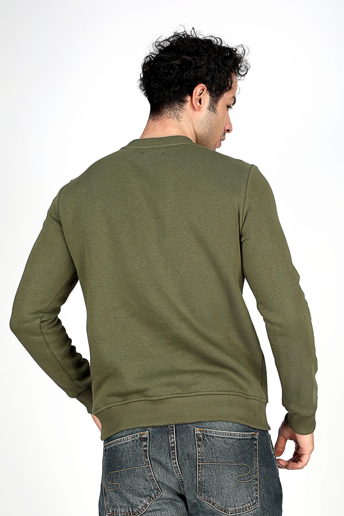 Noah Erkek O Yaka Sweatshirt Haki