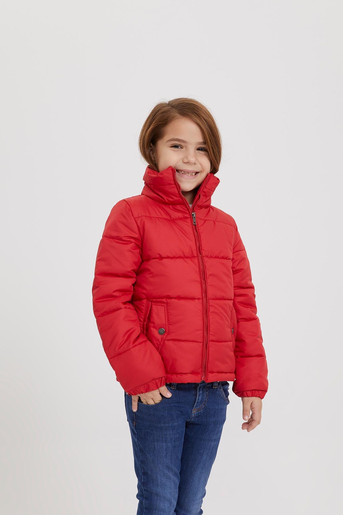 Olinda Kız Çocuk Mont Kırmızı