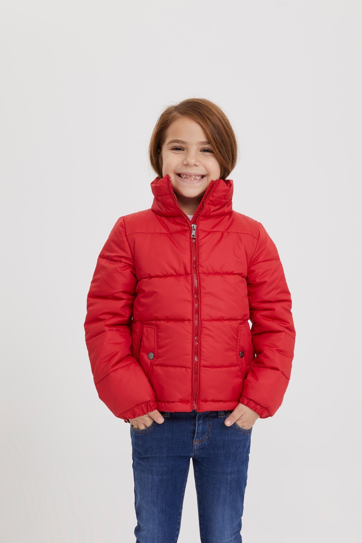 Olinda Kız Çocuk Mont Kırmızı