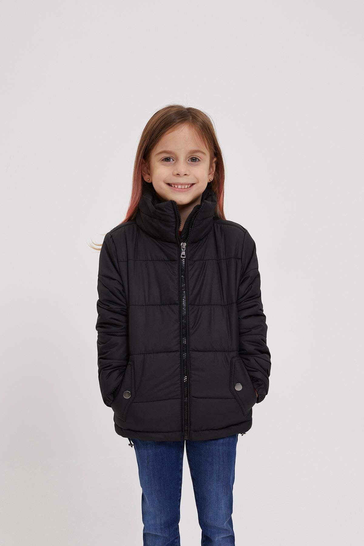 Olinda Kız Çocuk Mont Siyah