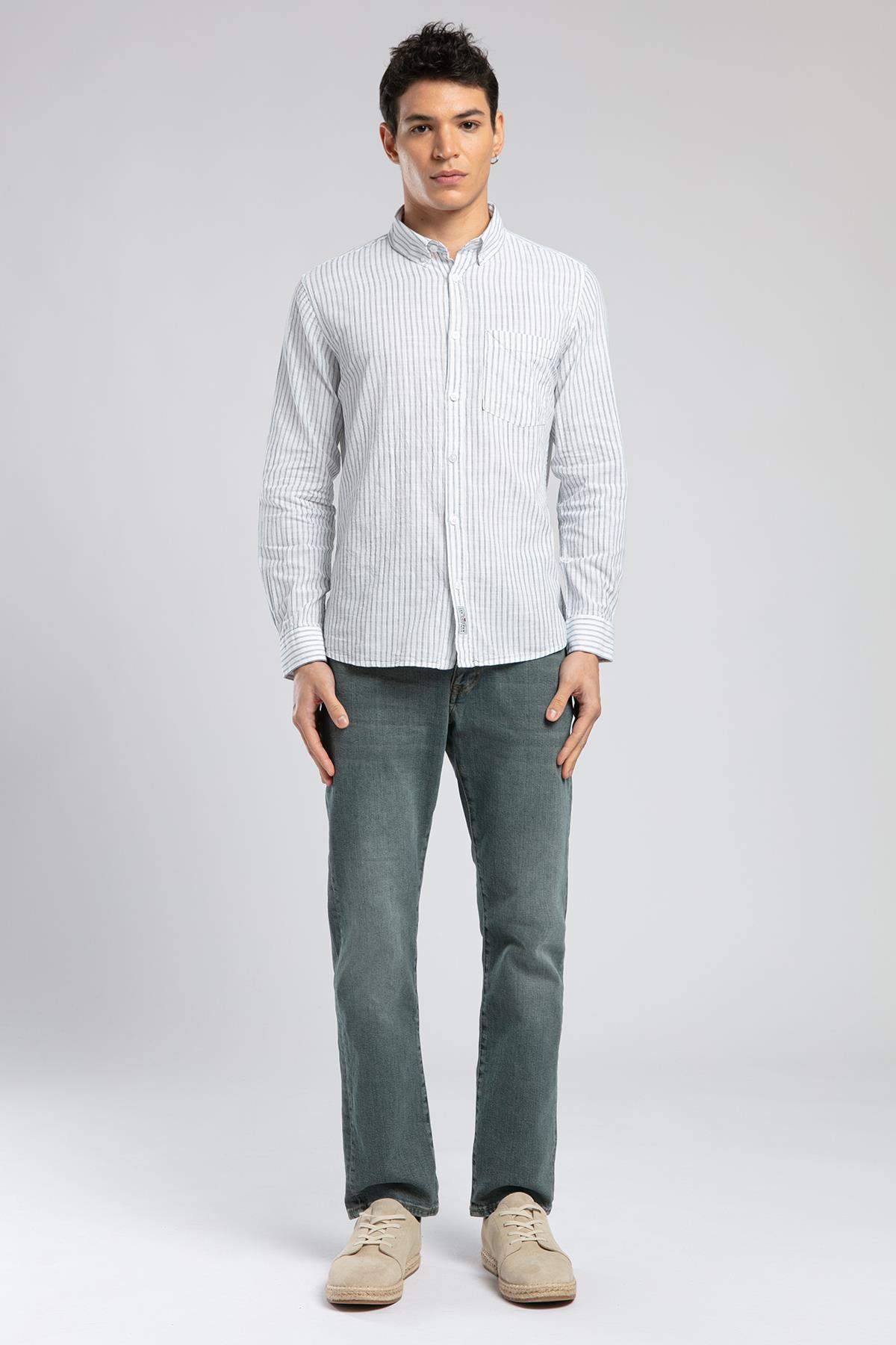 Onesa Erkek U.Kol Dokuma Gömlek