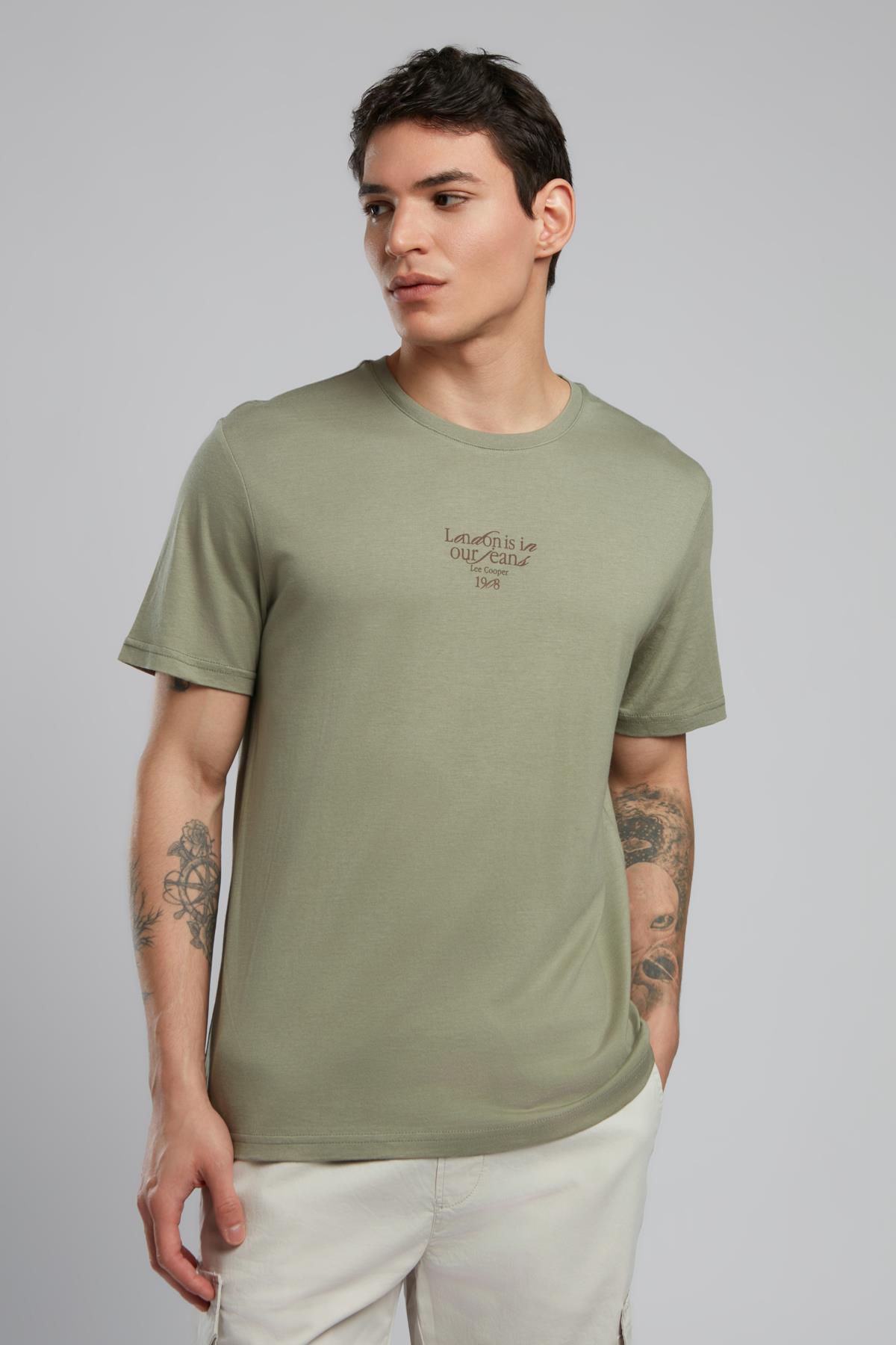 Paola Erkek O Yaka T-Shirt Haki
