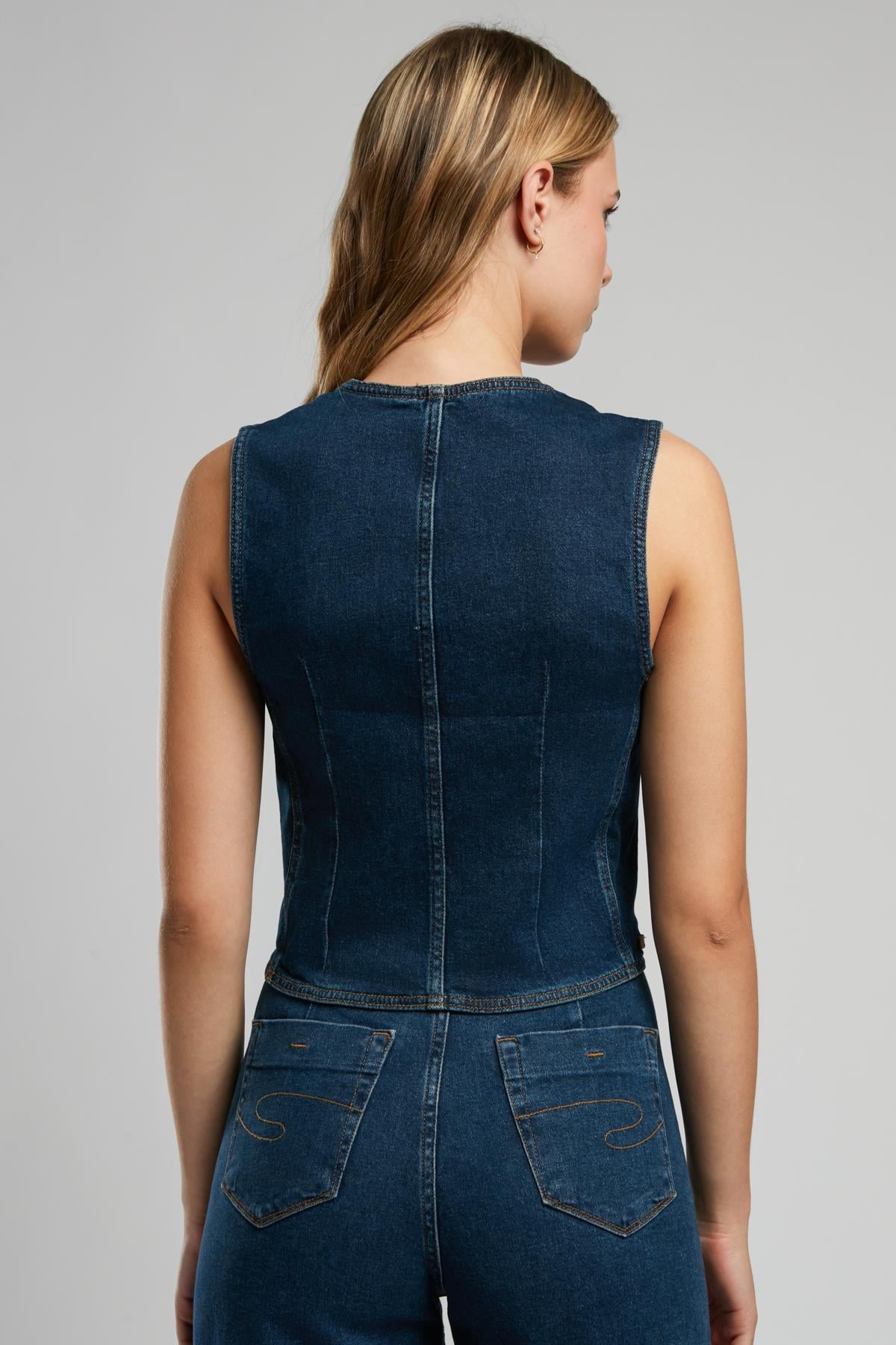 Peru Kadın Jean Yelek Denim