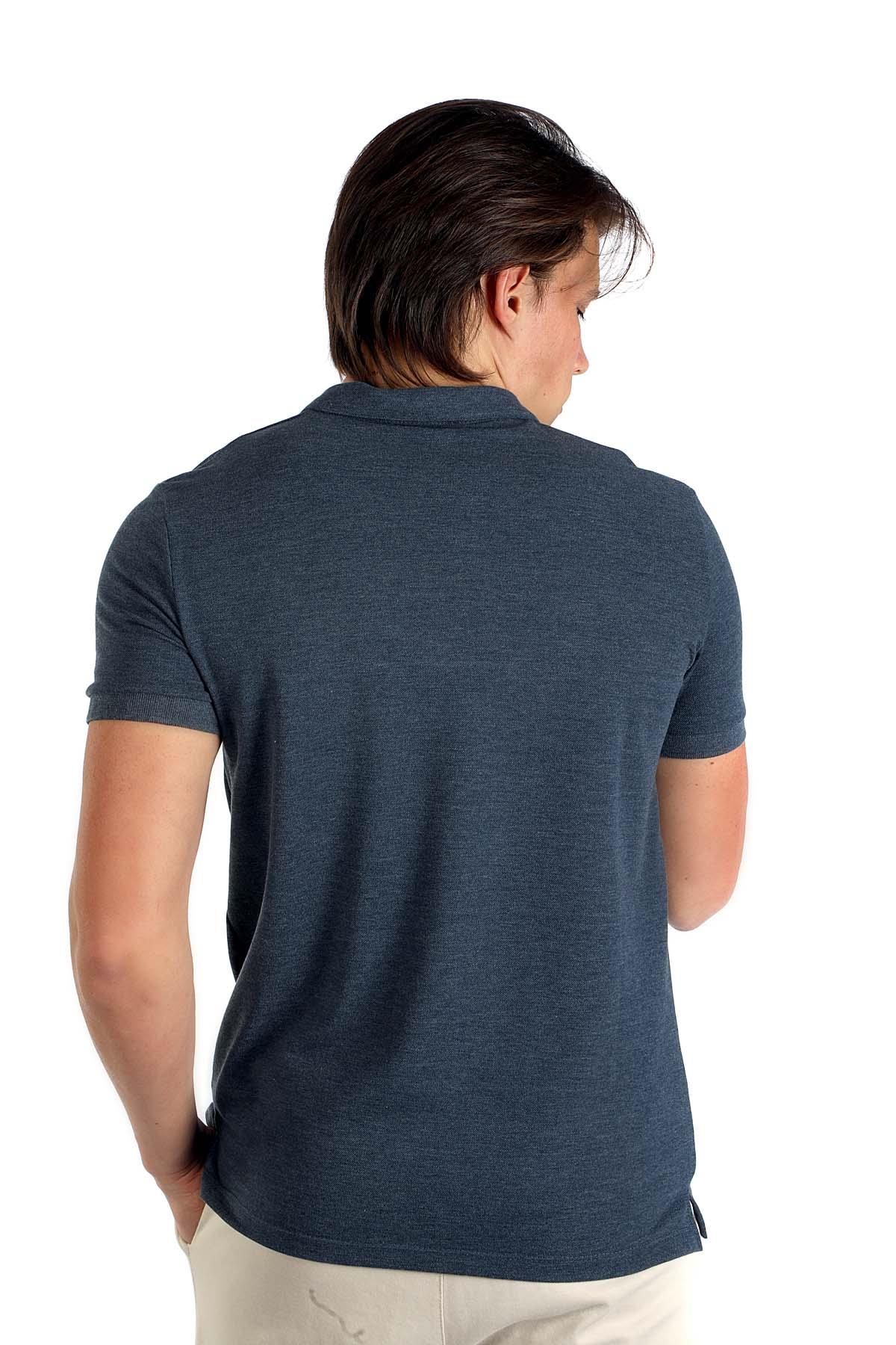 Poxla Erkek Pike Polo Yaka T-Shirt İndigo