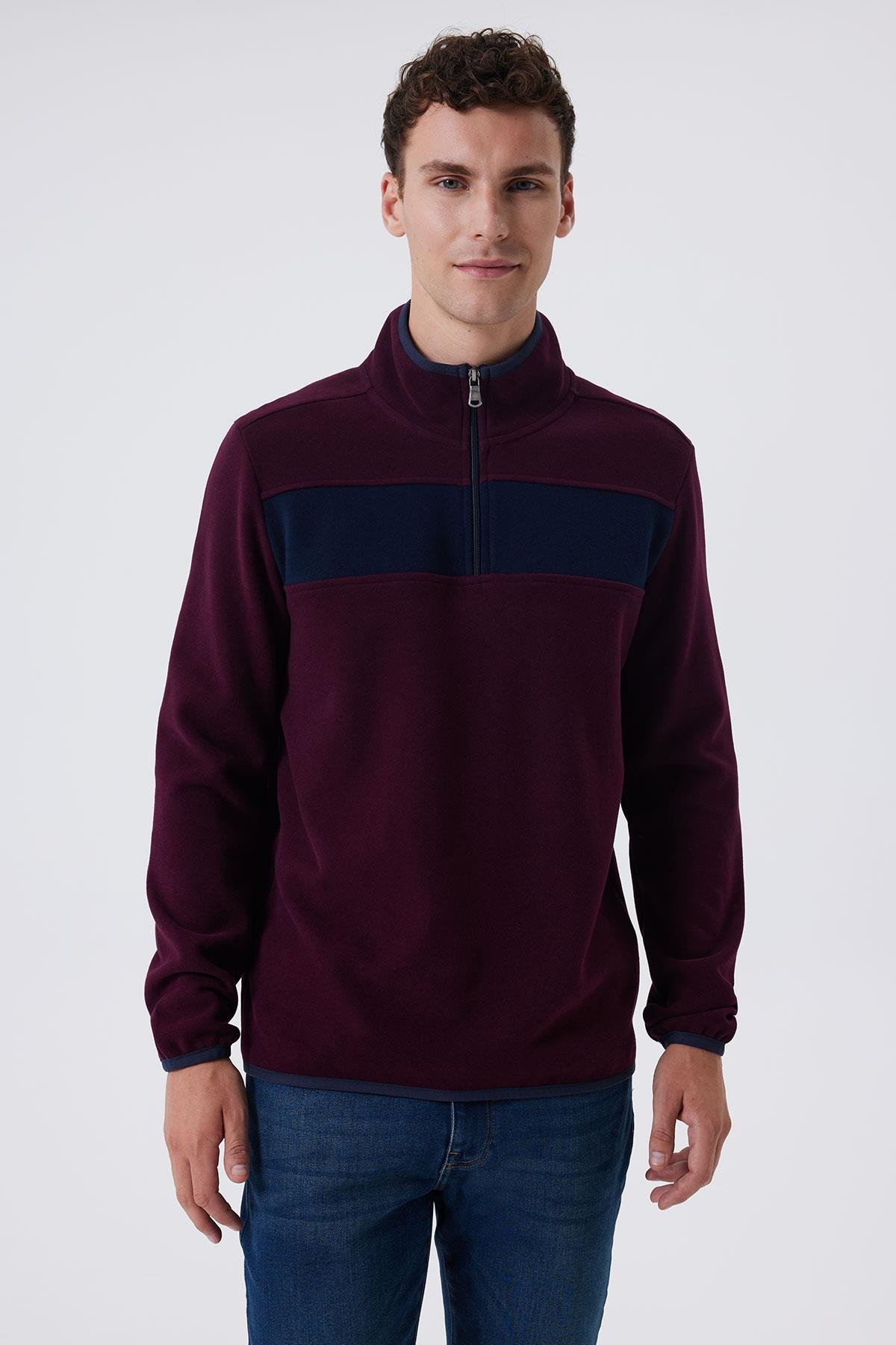 Poys  Erkek Sweatshırt Bordo