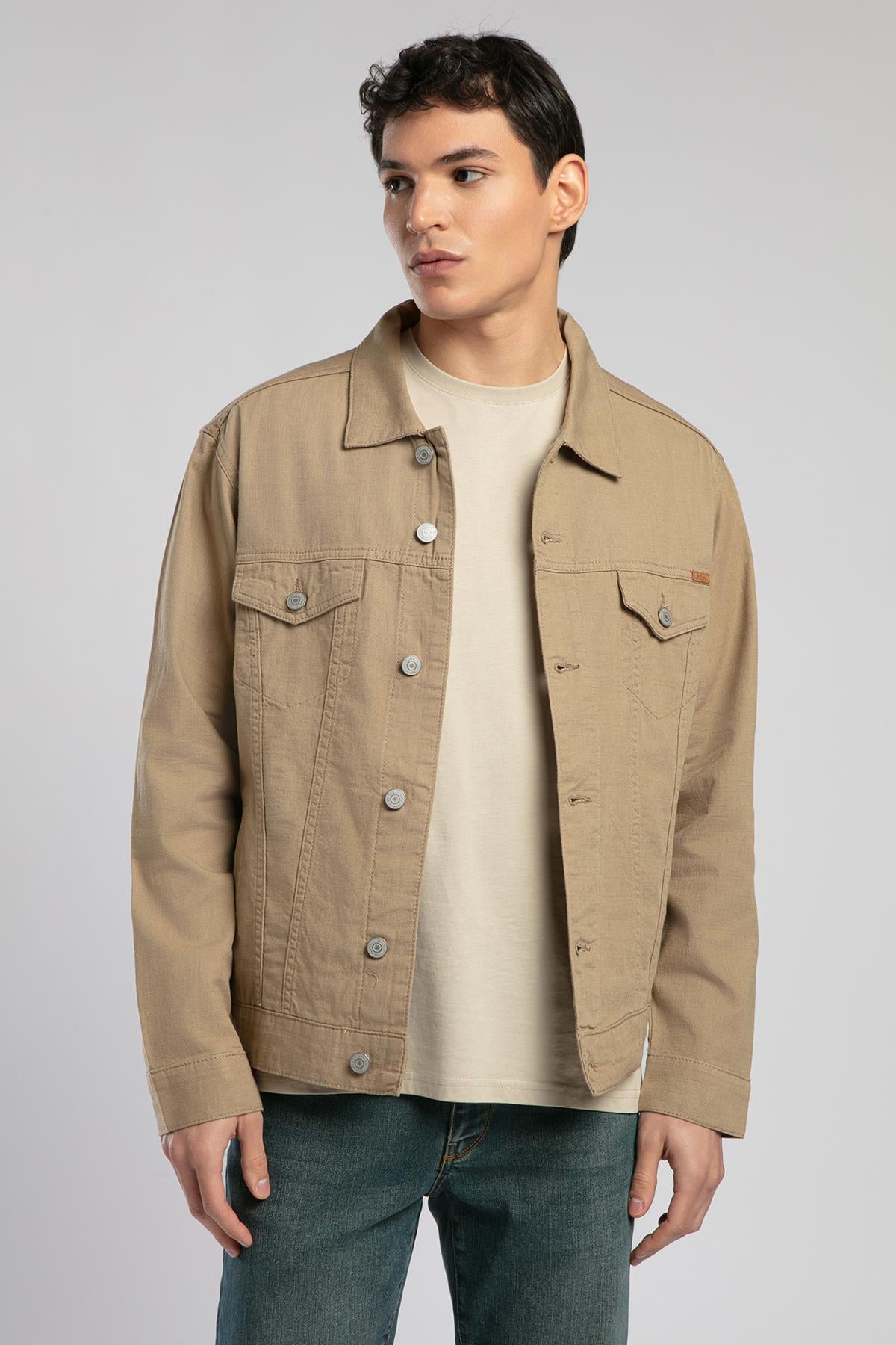 カマンベール Puebla Nd Erkek %100 Pamuk Dokuma Ceket Camel - Lee Cooper Türkiye