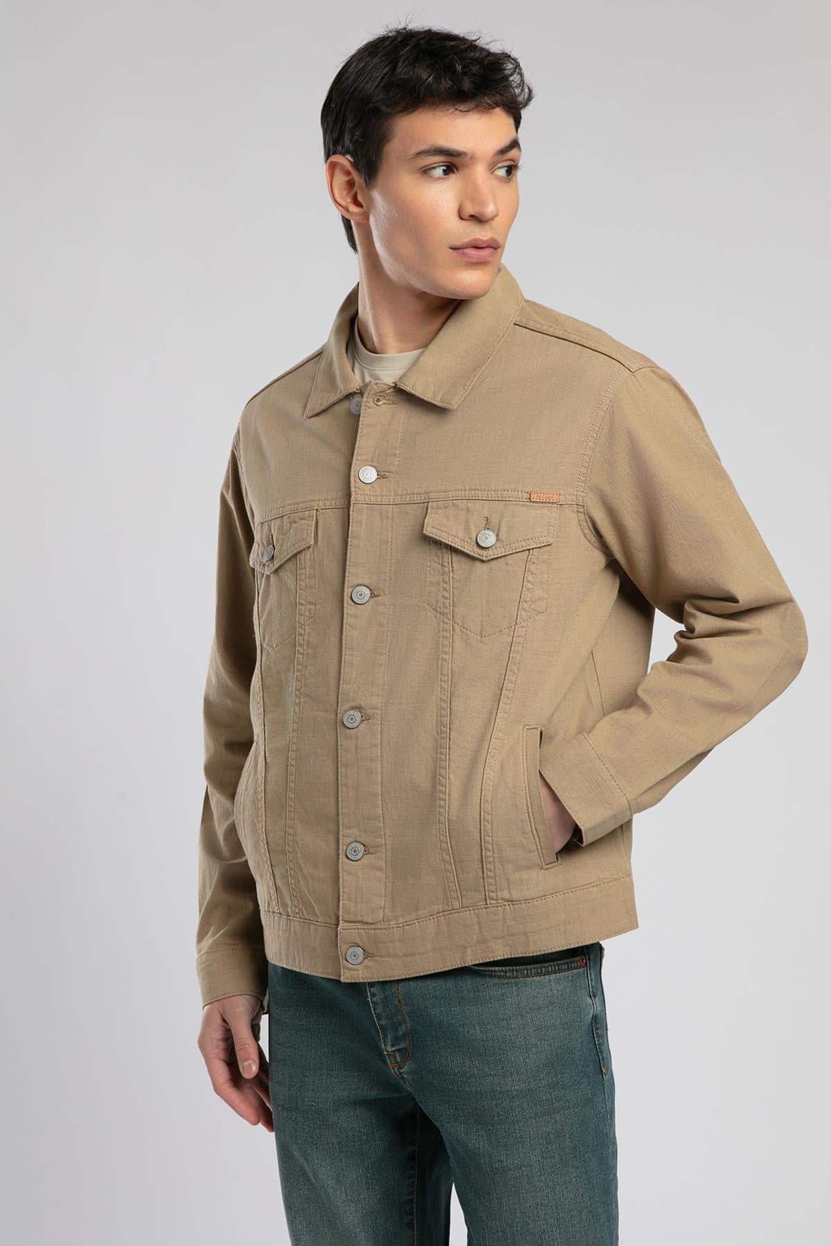 Puebla Nd Erkek %100 Pamuk Dokuma Ceket Camel - Lee Cooper Türkiye