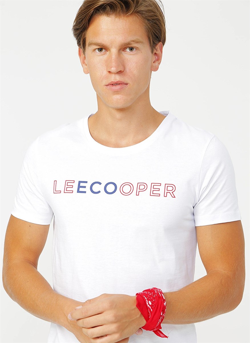 Lee Cooper Rcy 03 Erkek Bisiklet Yaka T-Shirt White. 1