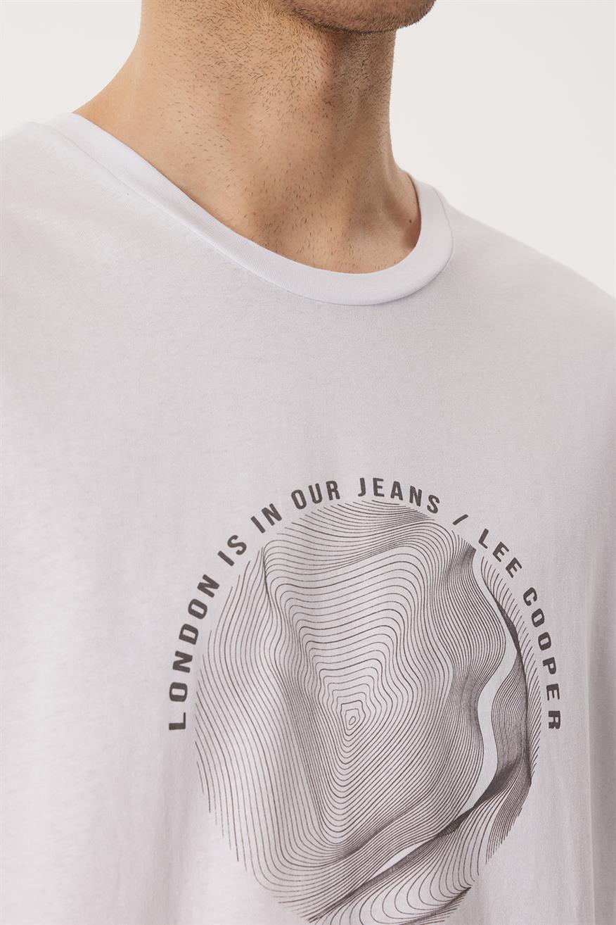 Richard Erkek %100 Pamuk O Yaka T-Shirt Beyaz