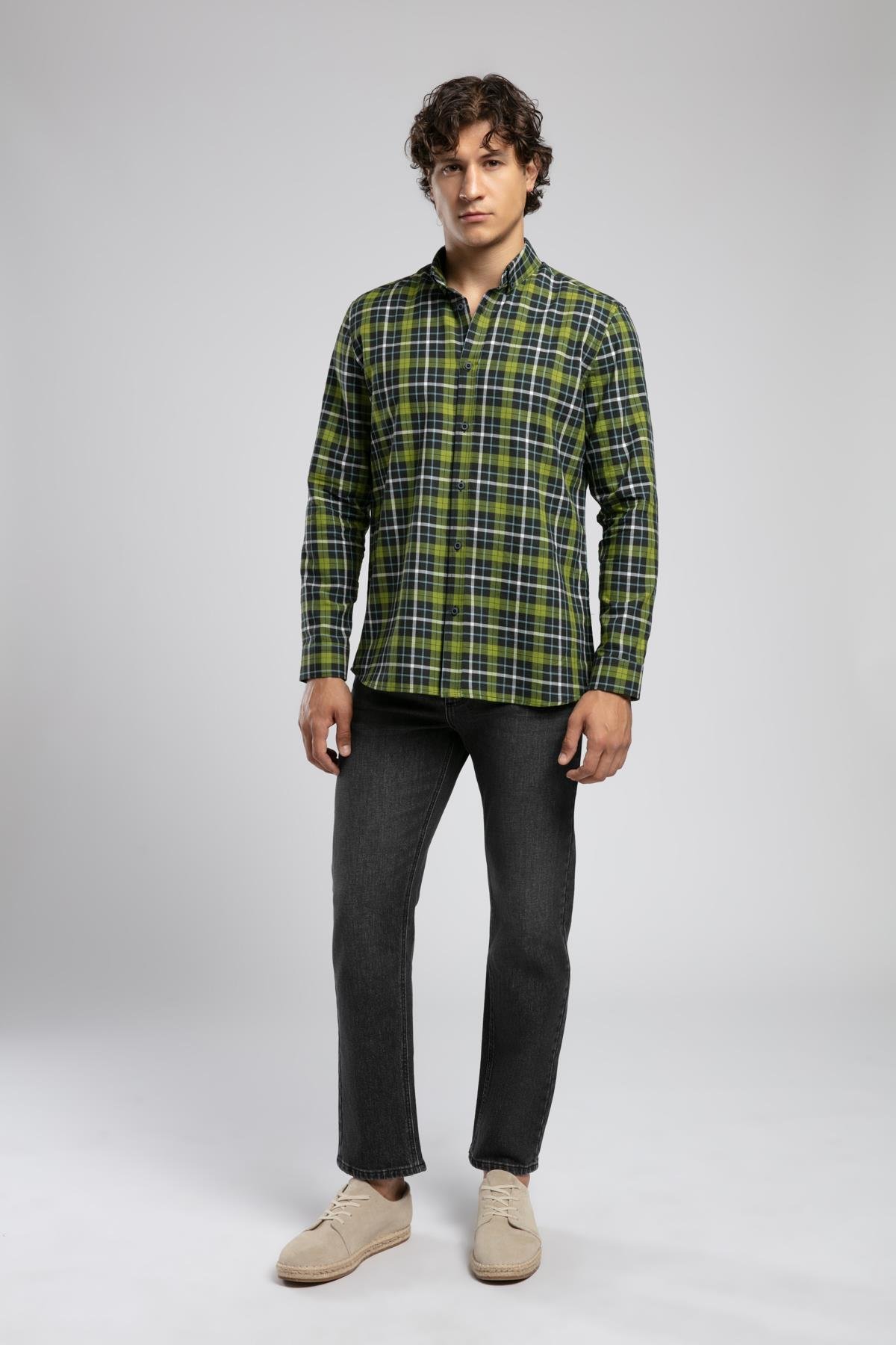 Rico Yüksek Bel Düz Kesim Düz Paça Gri Erkek Jean Pantolon