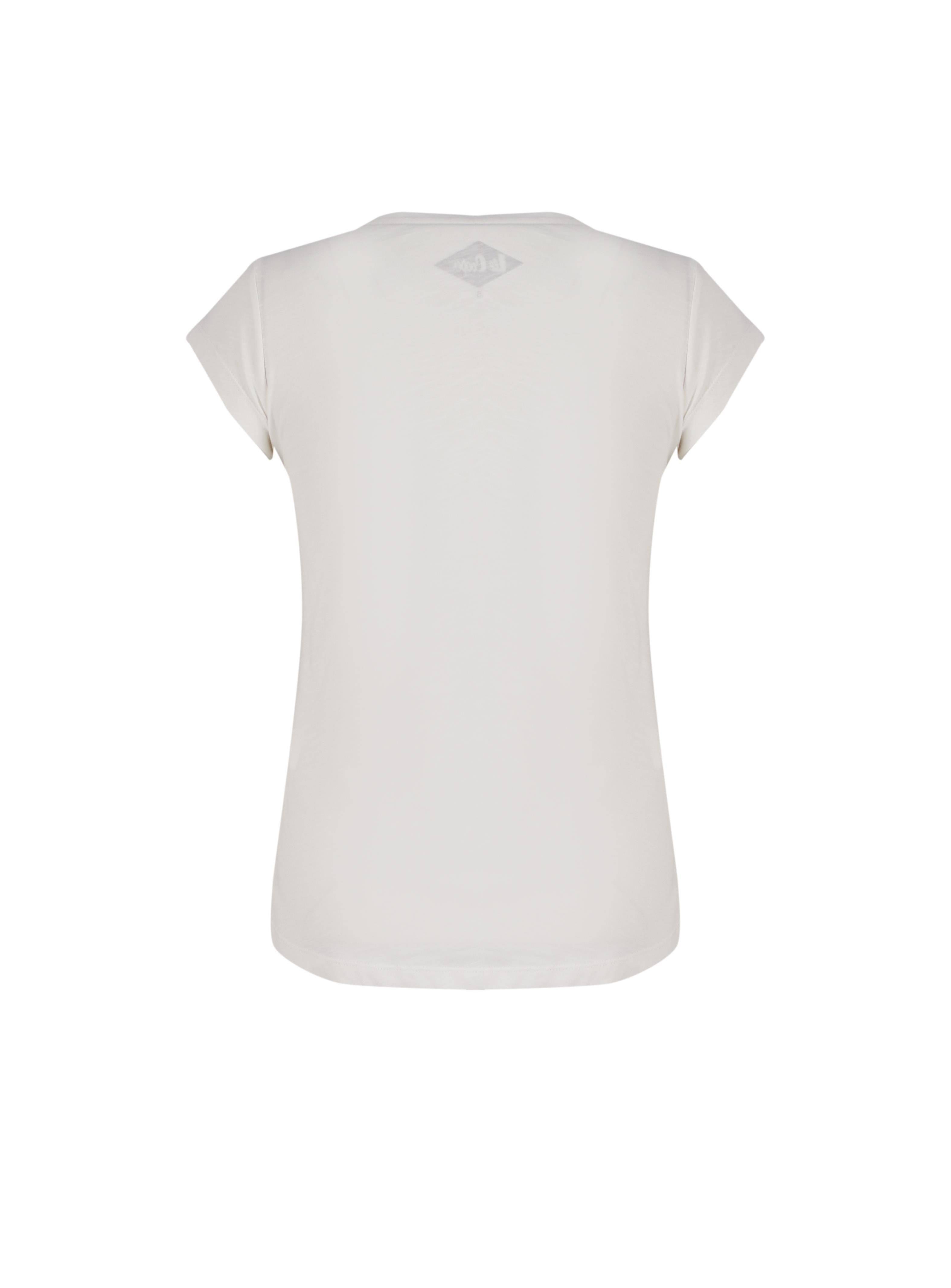 Rileys Kadın %100 Pamuk Owersize Bisiklet Yaka T-Shirt Off White