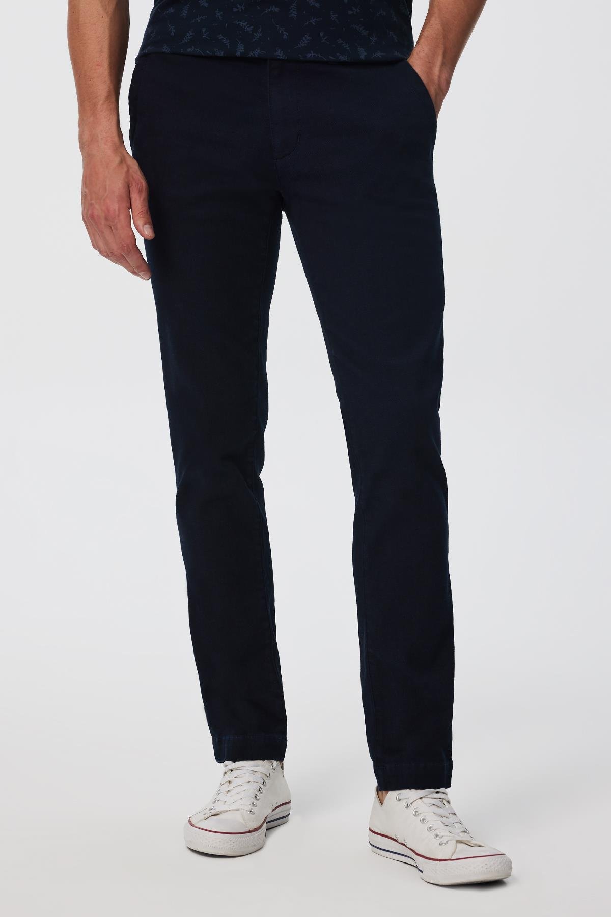 Robert 1  Erkek Dokuma Pantolon Koyu Lacivert