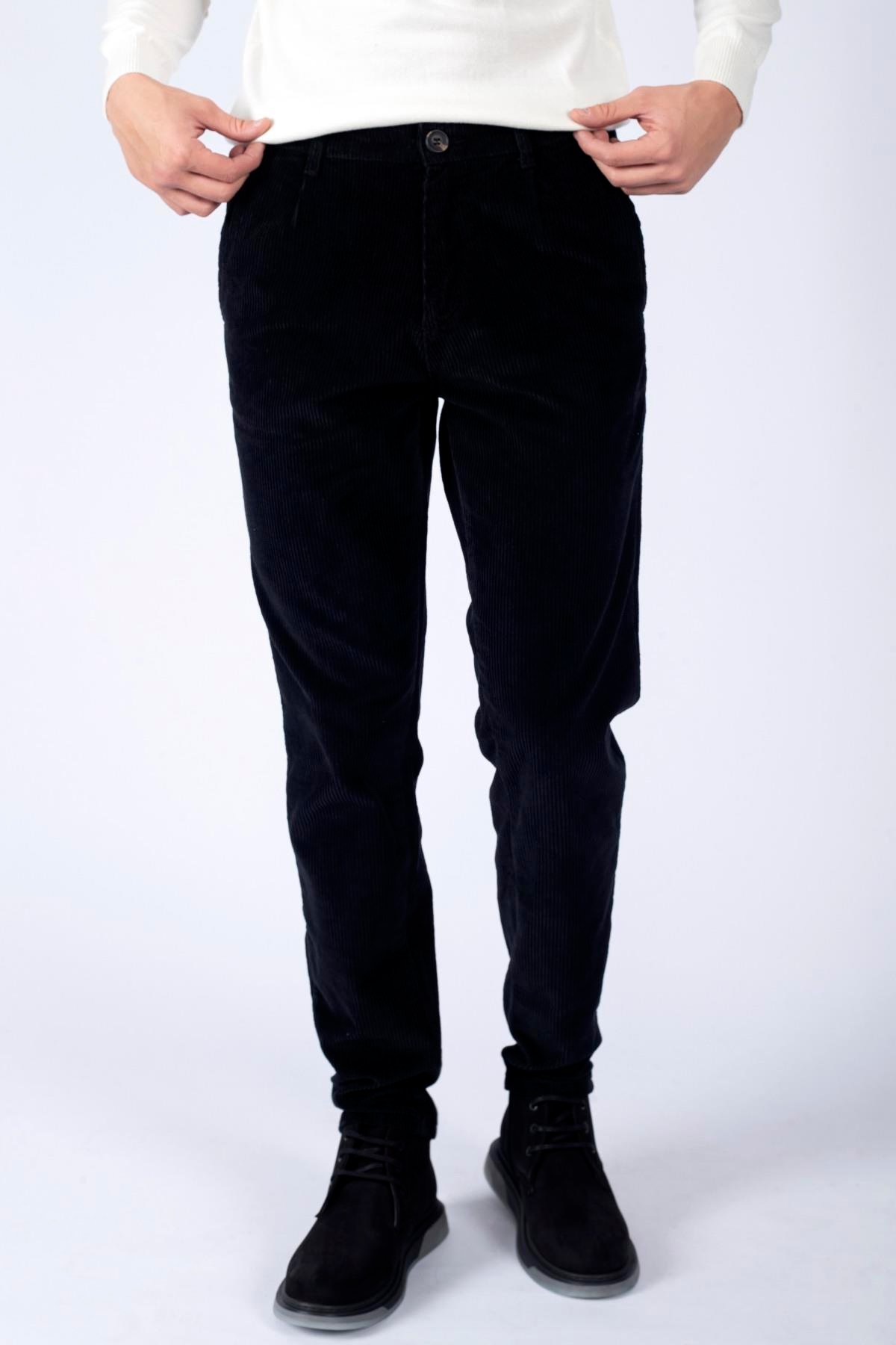 Rodger Erkek Dokuma Pantolon Siyah