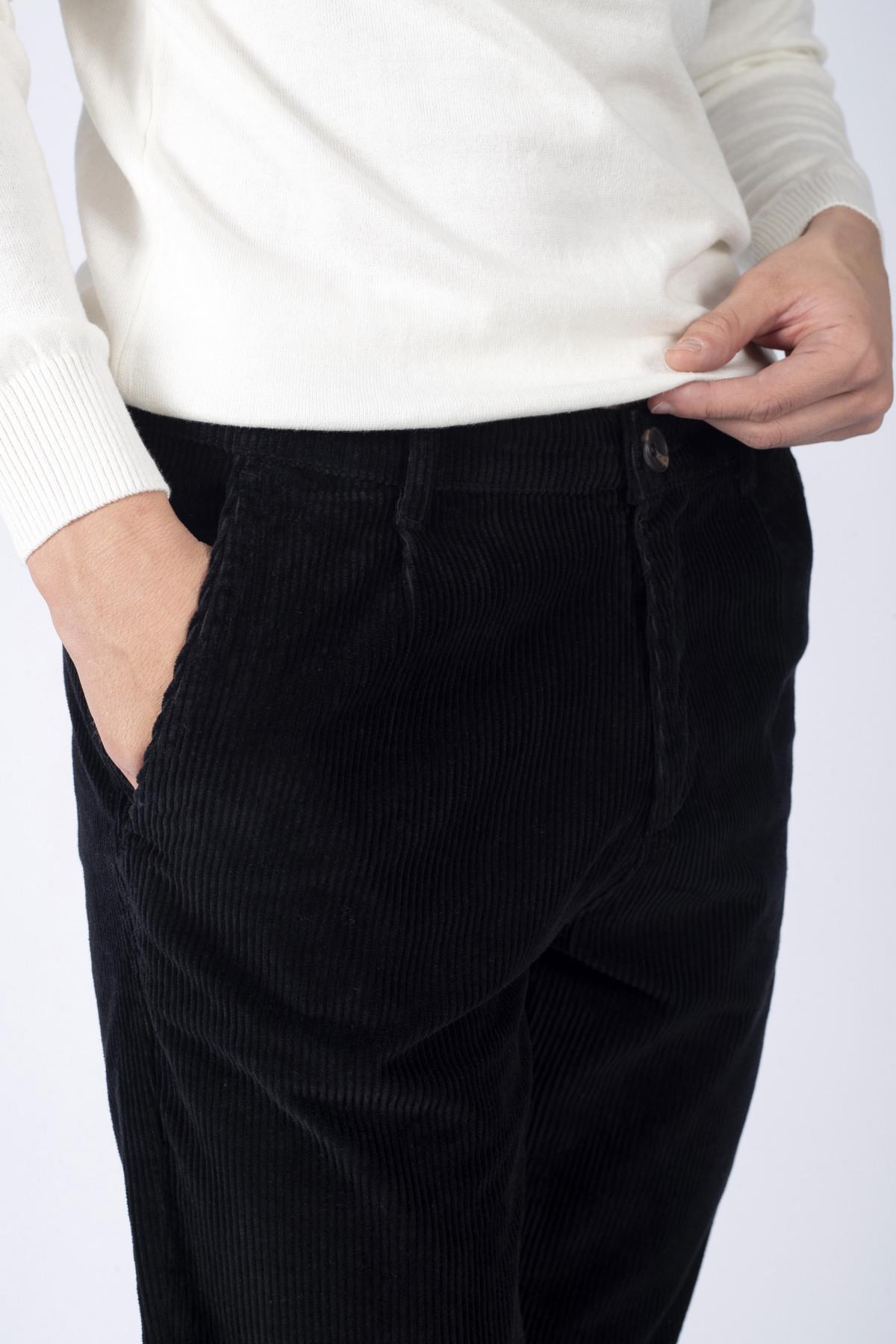 Rodger Erkek Dokuma Pantolon Siyah