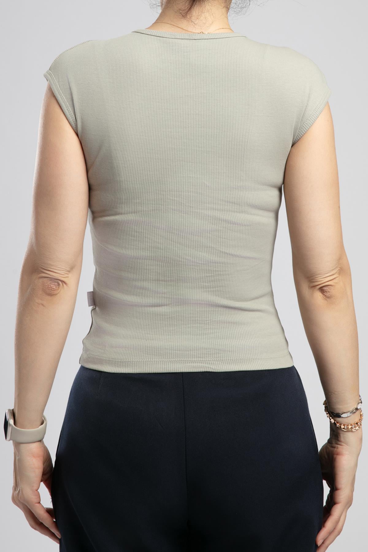 Rosa Kadın O Yaka T-Shirt Açık Haki