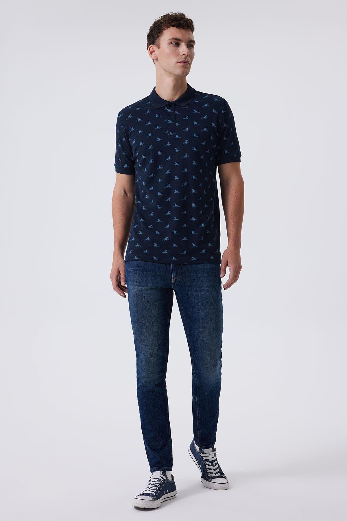 Shark Erkek Pike Polo Yaka T-Shırt Lacivert