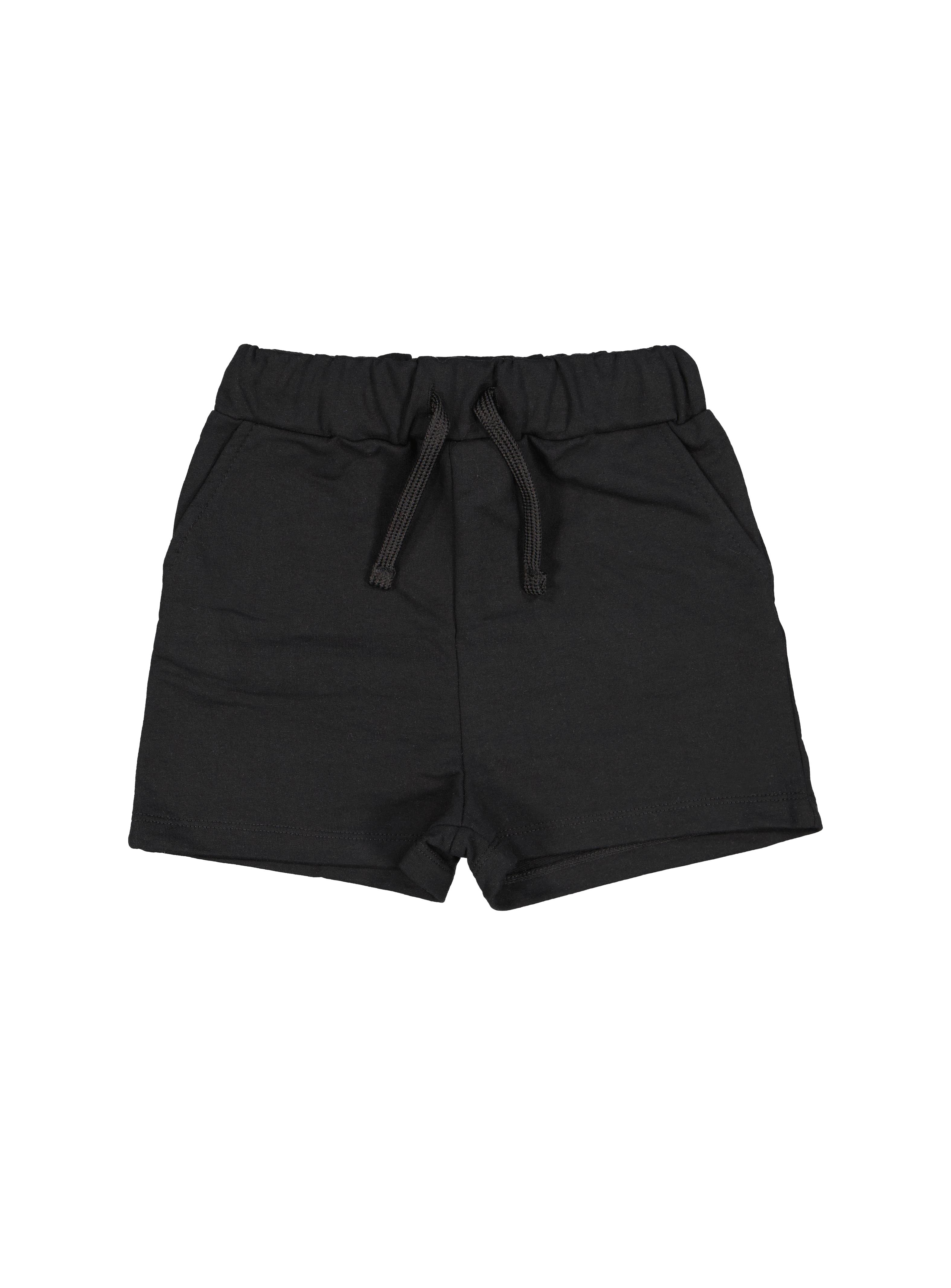 Slide Kız Çocuk Örme Şort Siyah