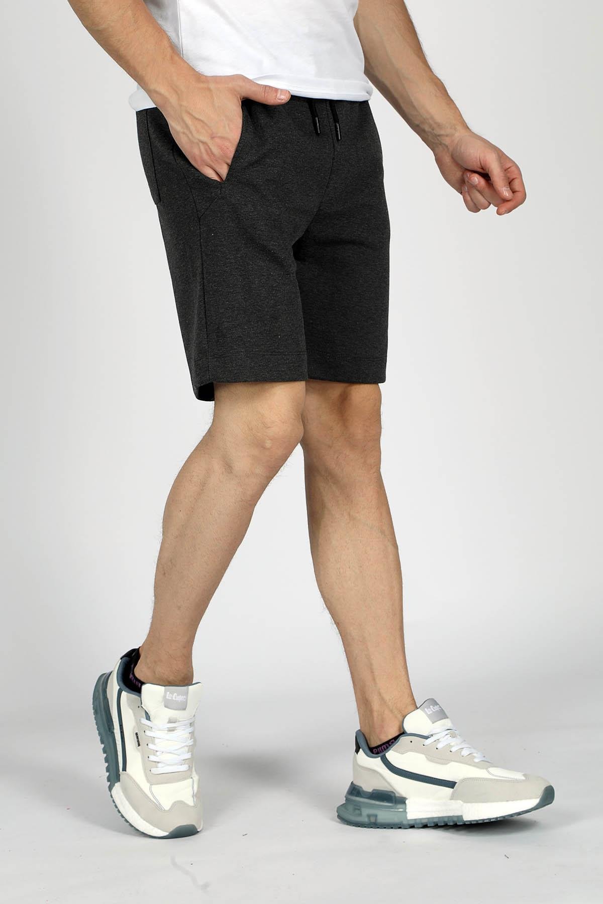 Sorce Erkek Örme Şort Antrasit Melanj