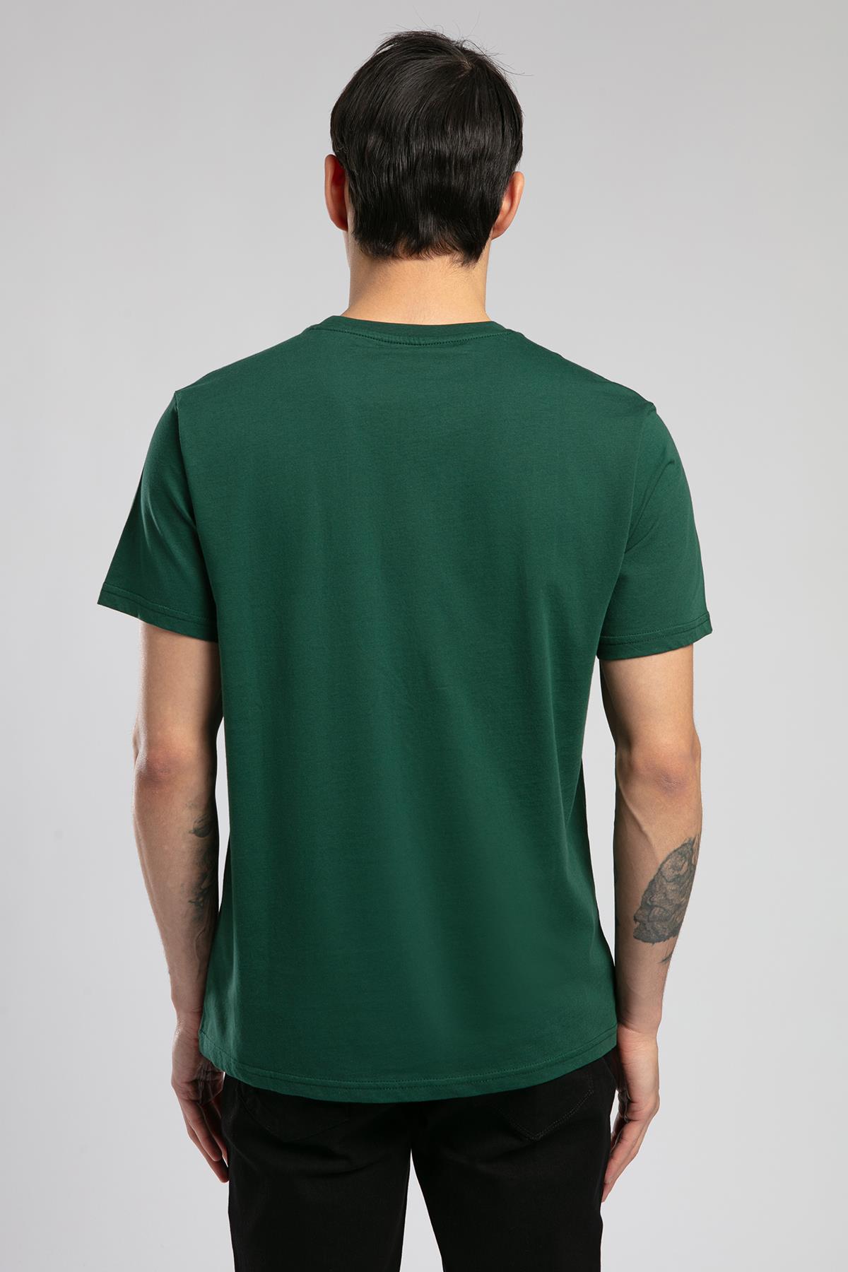 Stew Erkek %100 Pamuk O Yaka T-Shirt Zümrüt