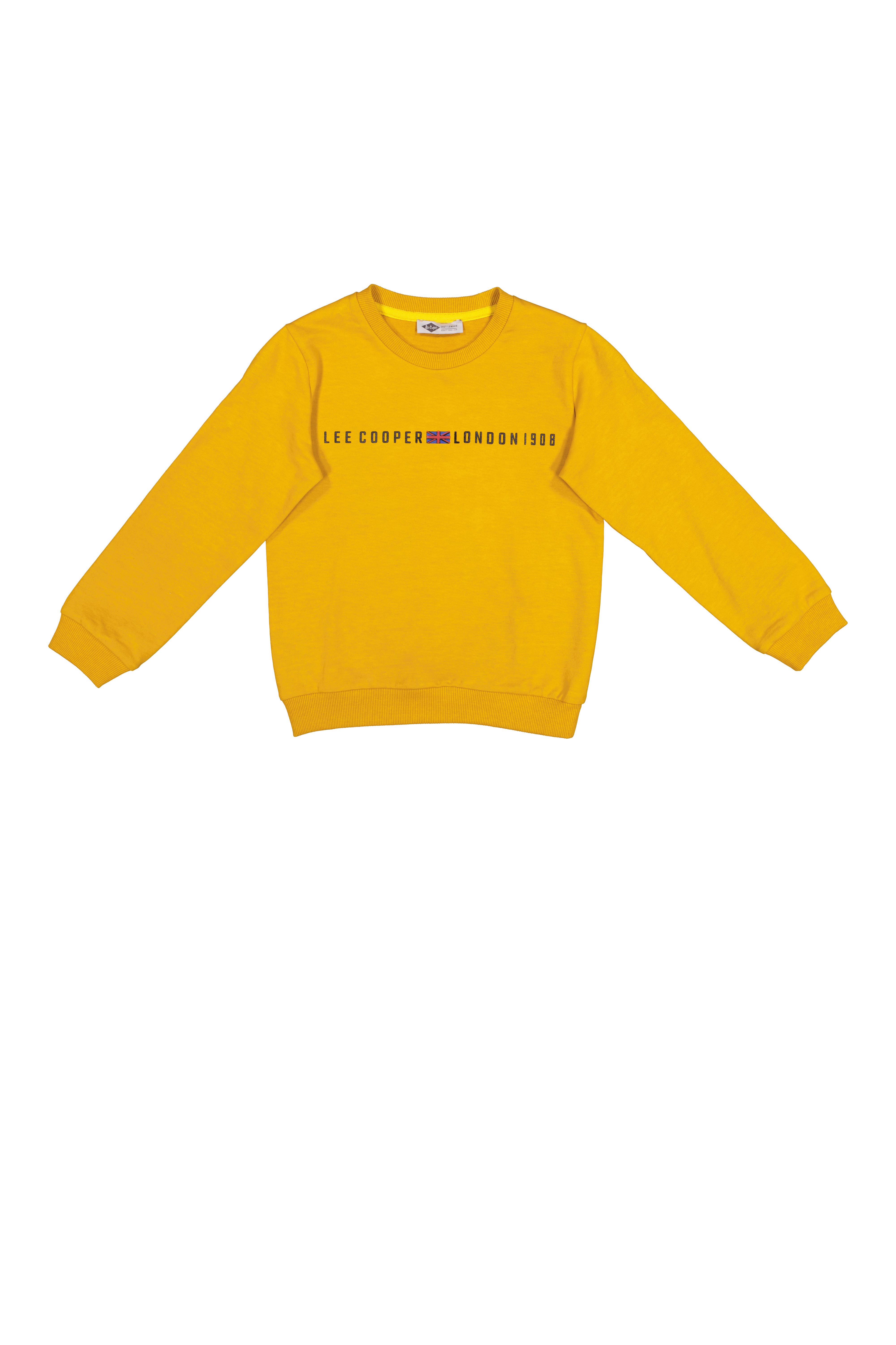 Steward Erkek Çocuk Bisiklet Yaka Sweatshirt Hardal