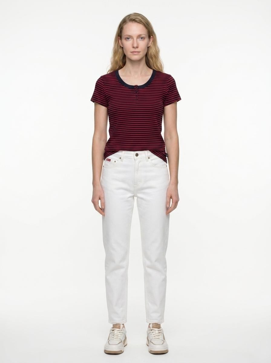 STRIPE KADIN PATLI T-SHIRT