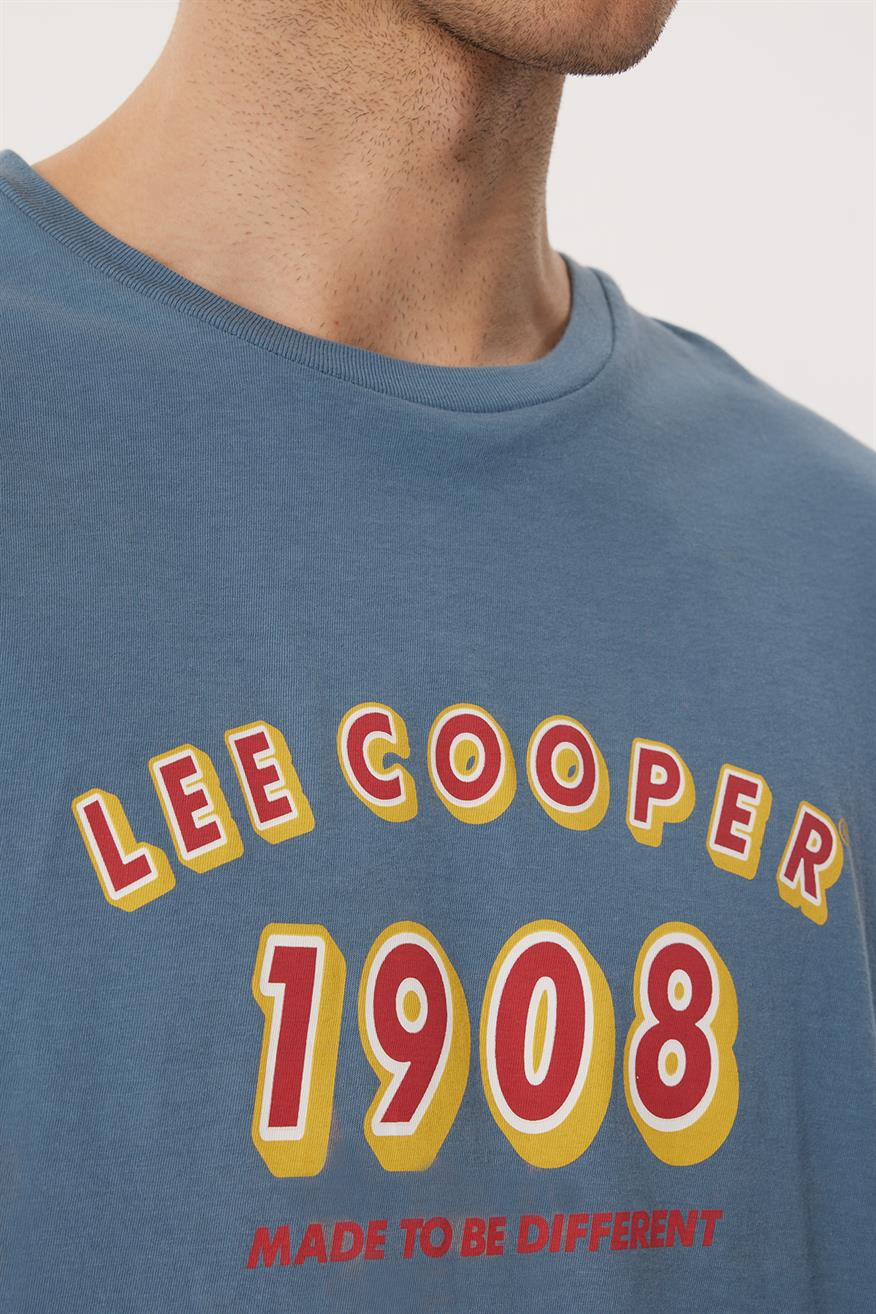 Lee Cooper Sunny Erkek O Yaka T-Shırt İndigo. 5