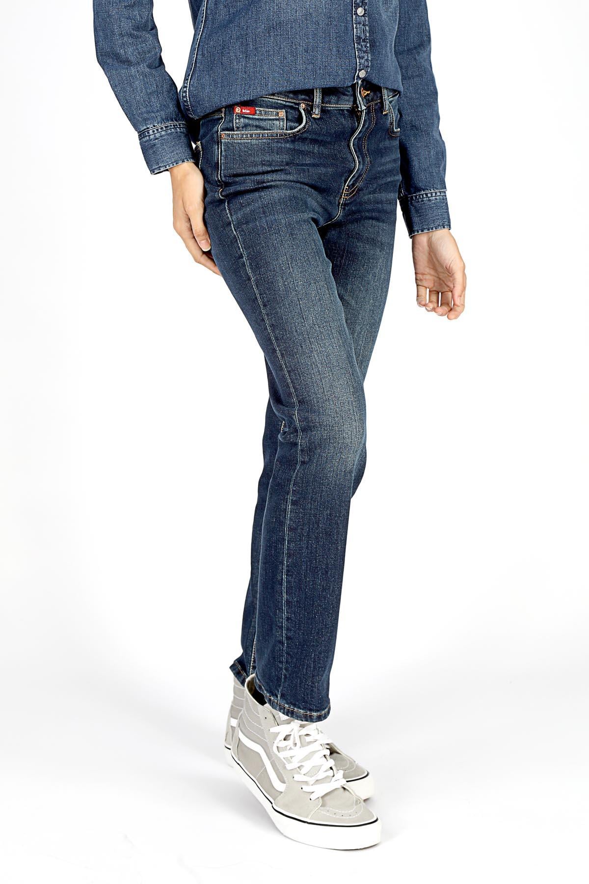 Susie Yüksek Bel Normal Kesim Düz Paça Kai Mid Kadın Jean Pantolon