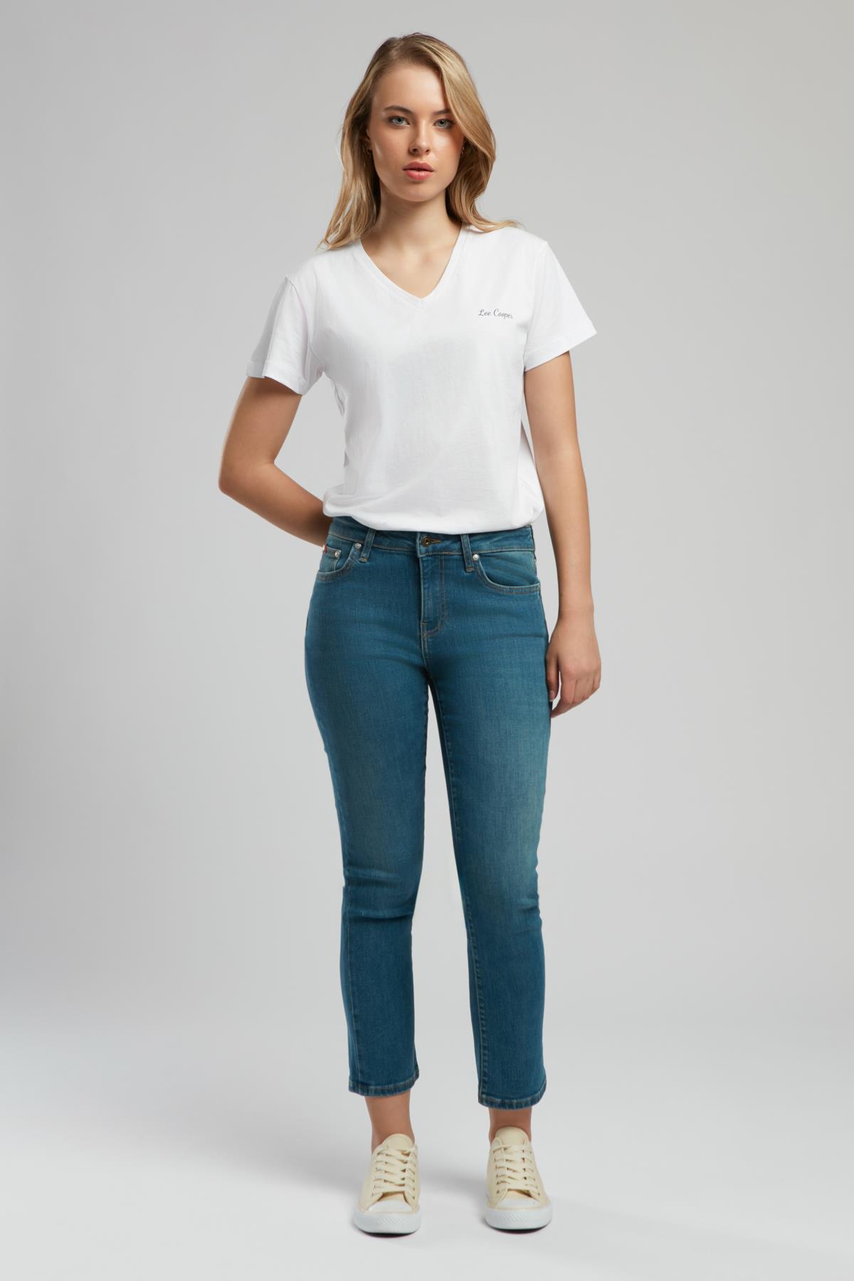 Susie Kadın Jean Pantolon Copper Blue Mıd