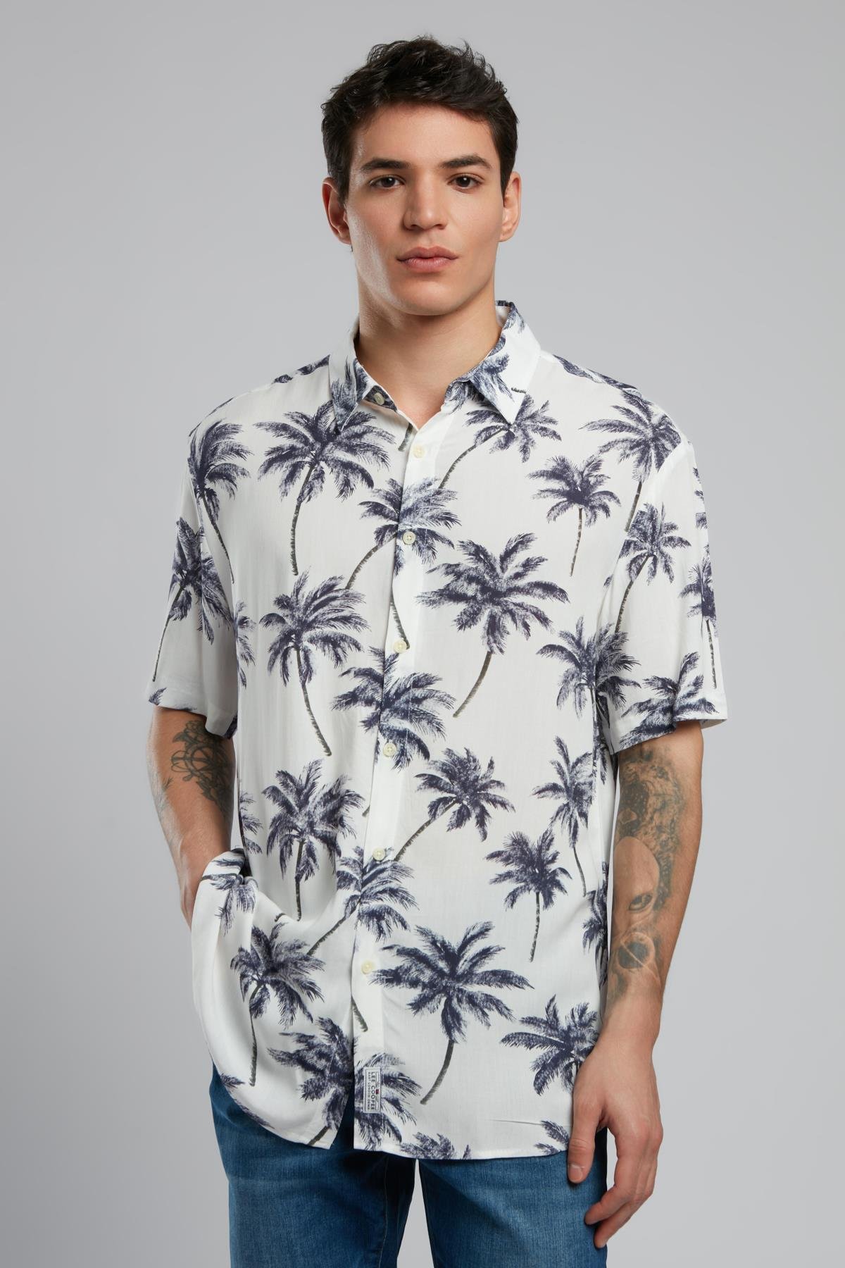 Taref Erkek Kısa Kol Dokuma Gömlek