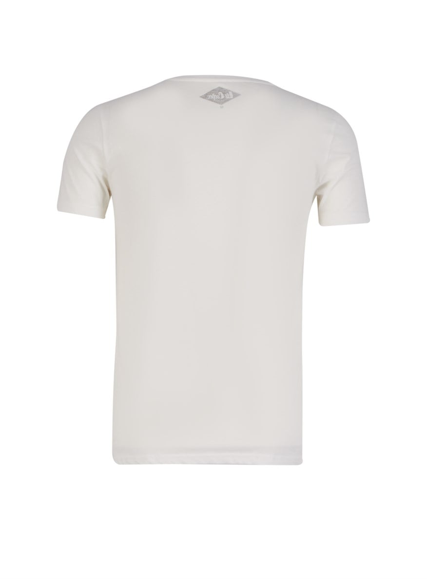 Teraphy Erkek Bisiklet Yaka T-Shirt Off White