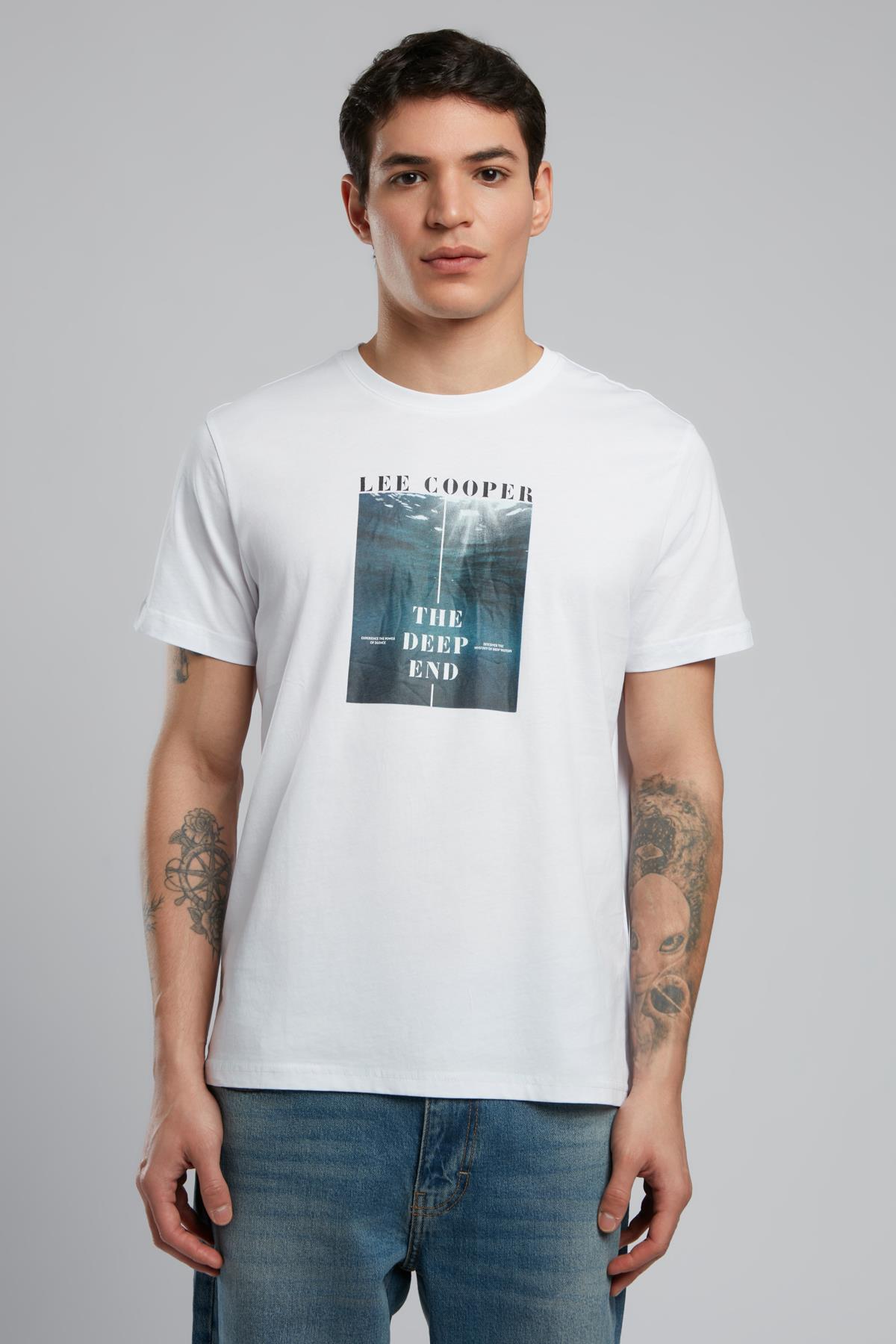Tino Erkek %100 Pamuk O Yaka T-Shirt Beyaz
