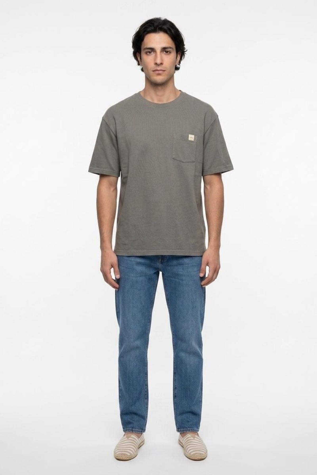 TODY Erkek Regular Fit Basic Bisiklet Yaka T-Shirt Olive