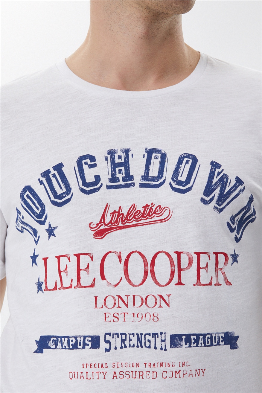 Lee Cooper Touch Erkek Bisiklet Yaka T-Shirt Lacivert. 5