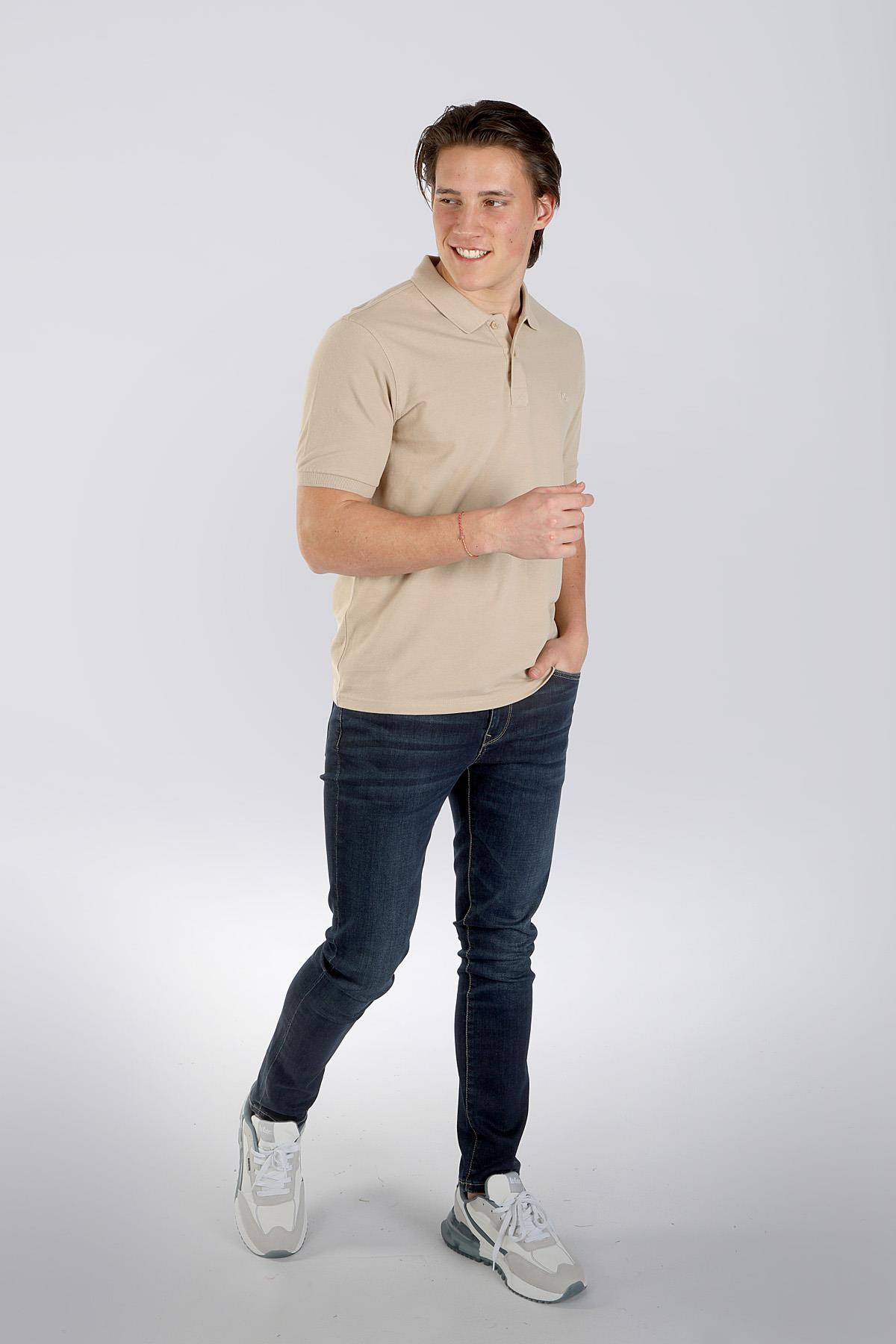 Twıns 1 Erkek Pike Polo Yaka T-Shırt K. Bej