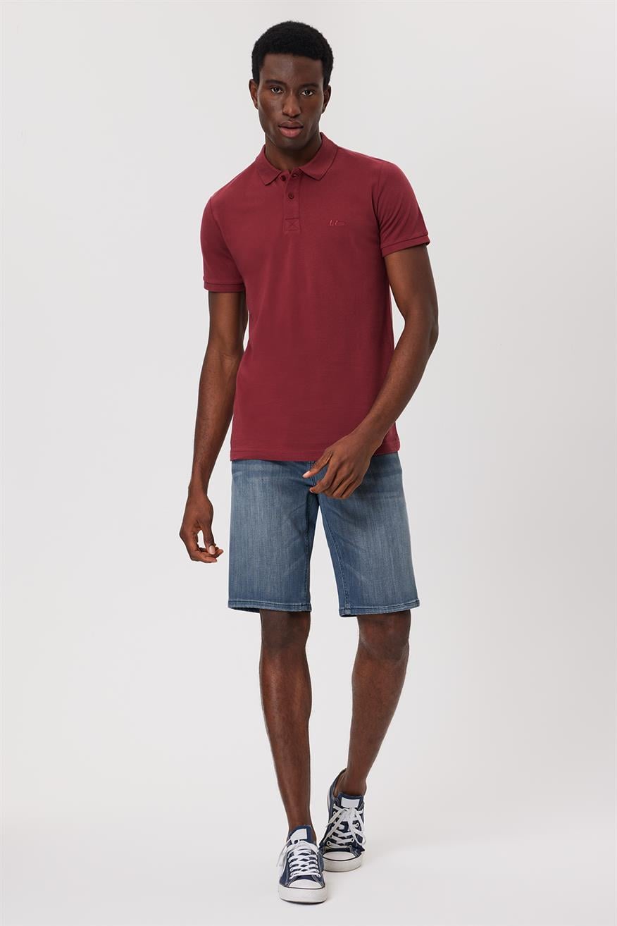 Twıns Erkek Polo Yaka T-Shırt Bordo