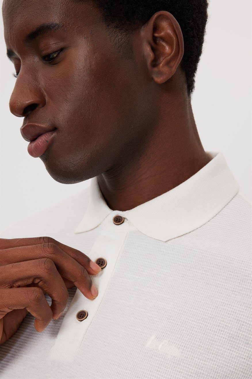 Tylen Erkek Polo Yaka T-Shırt Ekru