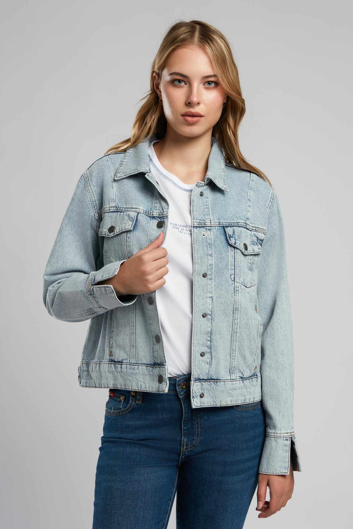 Valery Kadın %100 Pamuk Jean Ceket Denim