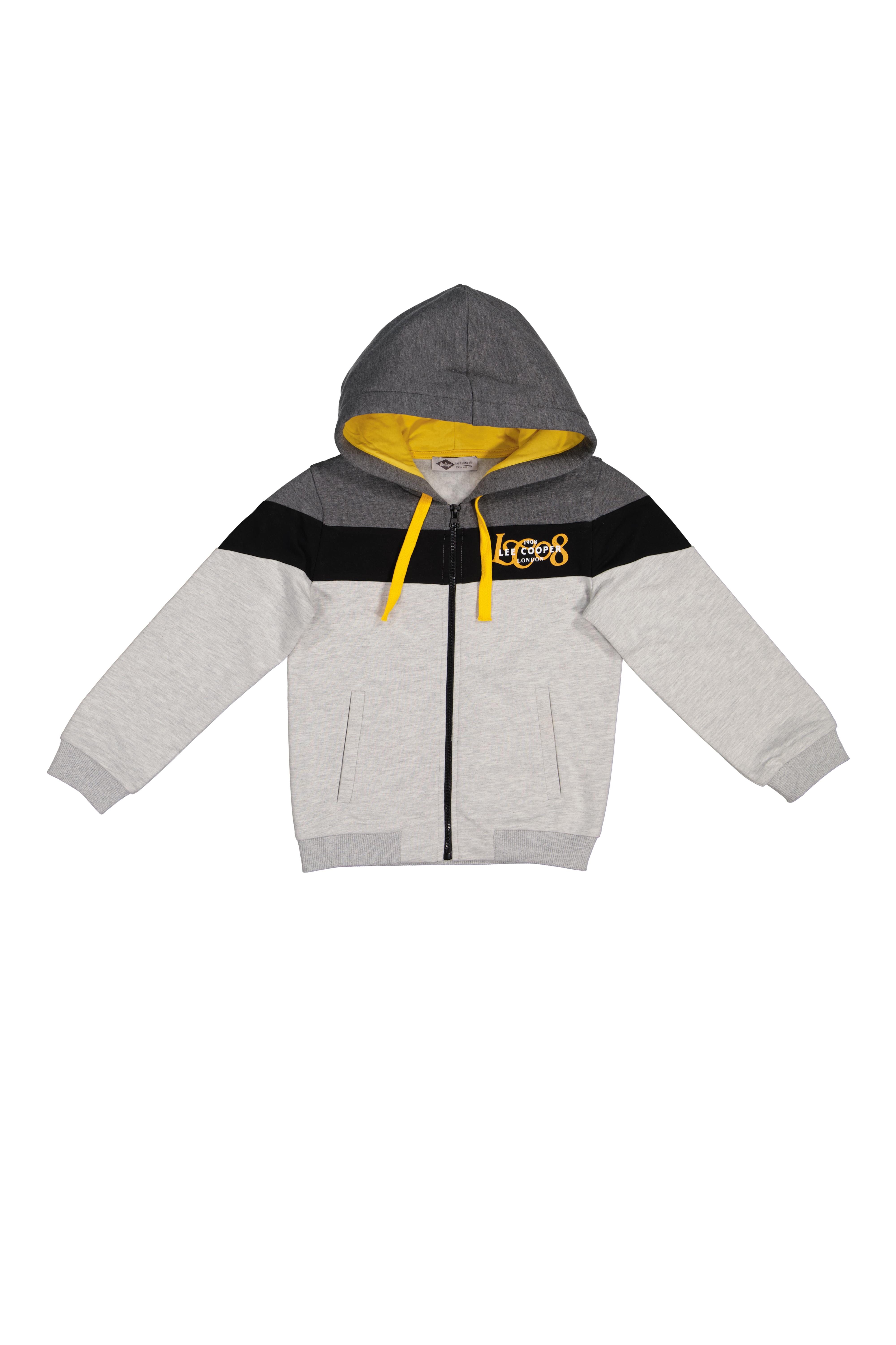 Victor Erkek Çocuk Kapüşonlu Sweatshirt Gri melanj