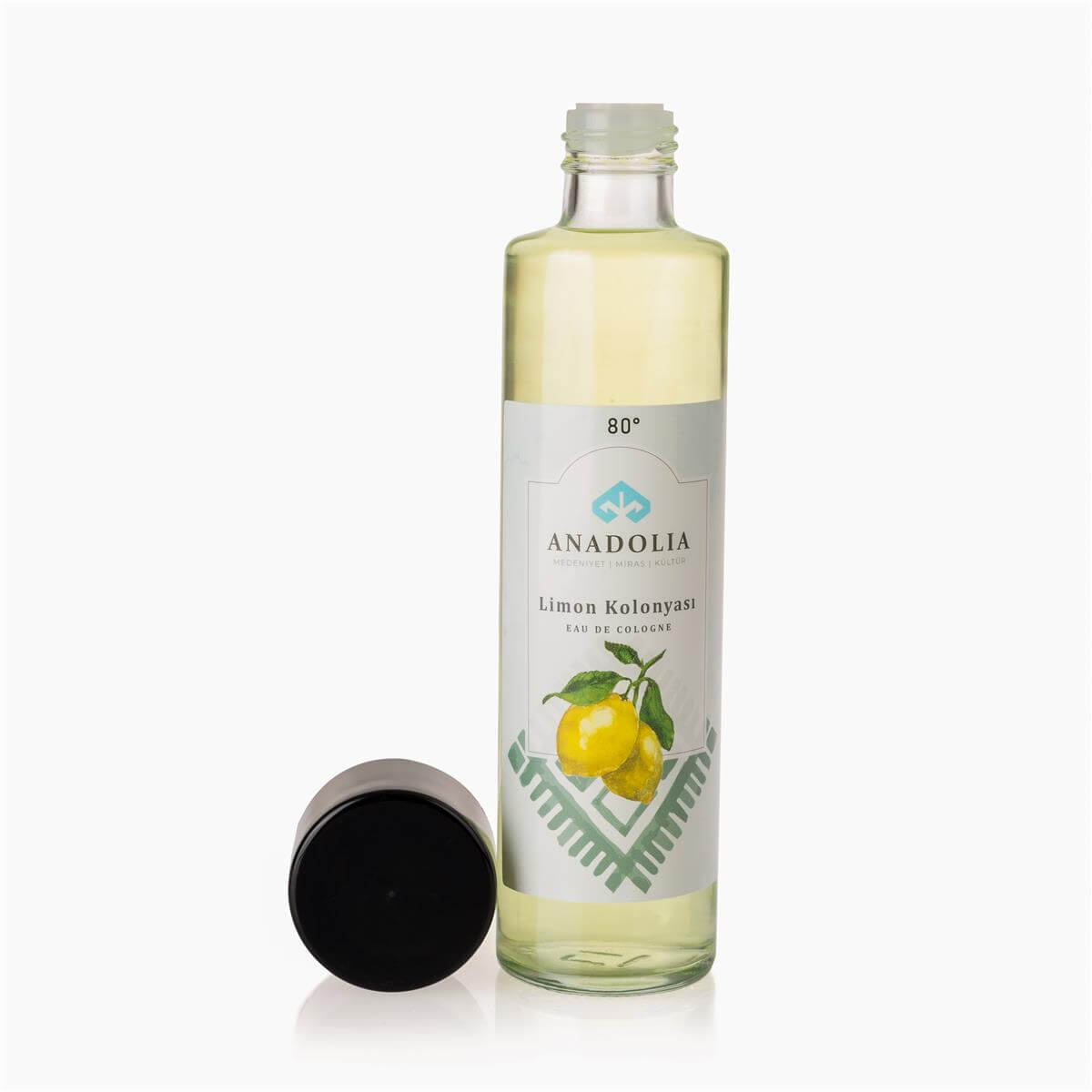 Anadolia Limon Kokulu 80° Cam Şişe Kolonya 180 ml