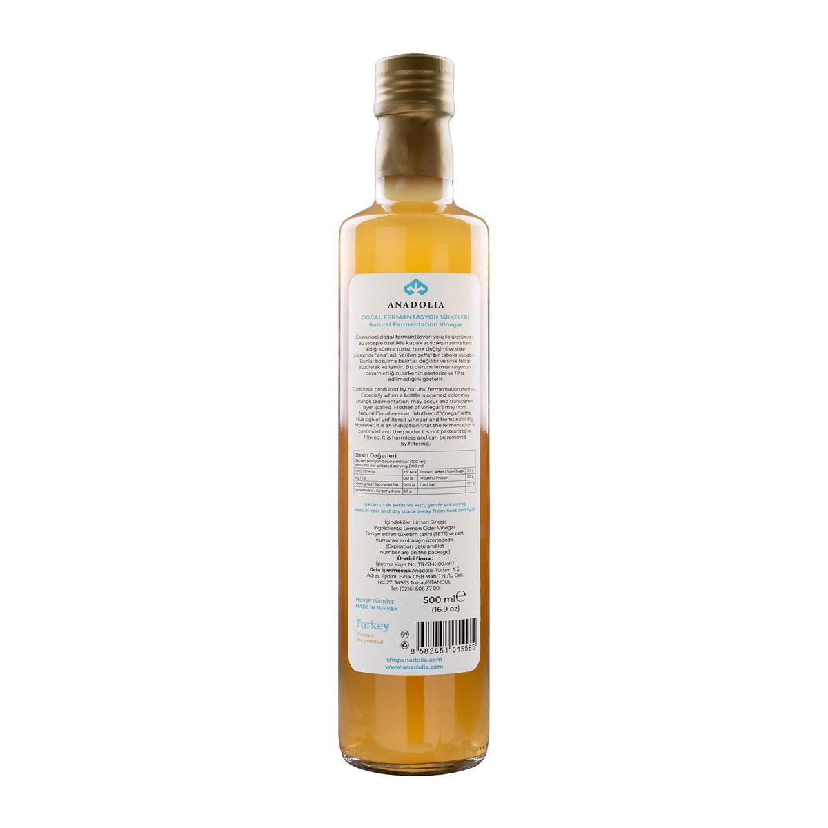 Limon Sirkesi Doğal Fermantasyon 500 ml
