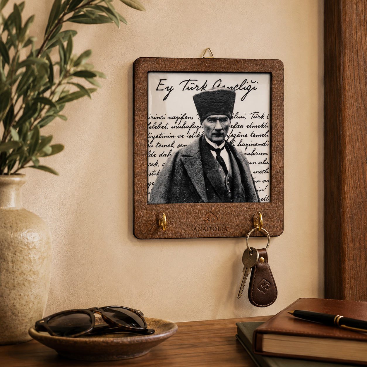 Atatürk Gençliğe Hitabe Seramik Dekoratif Askılık