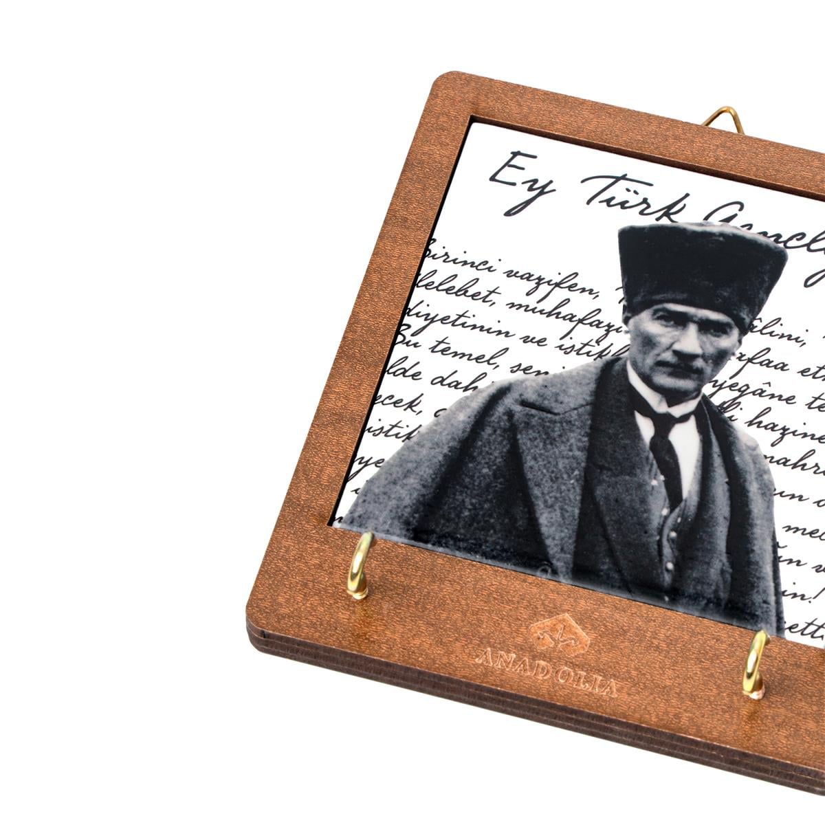 Atatürk Gençliğe Hitabe Seramik Dekoratif Askılık
