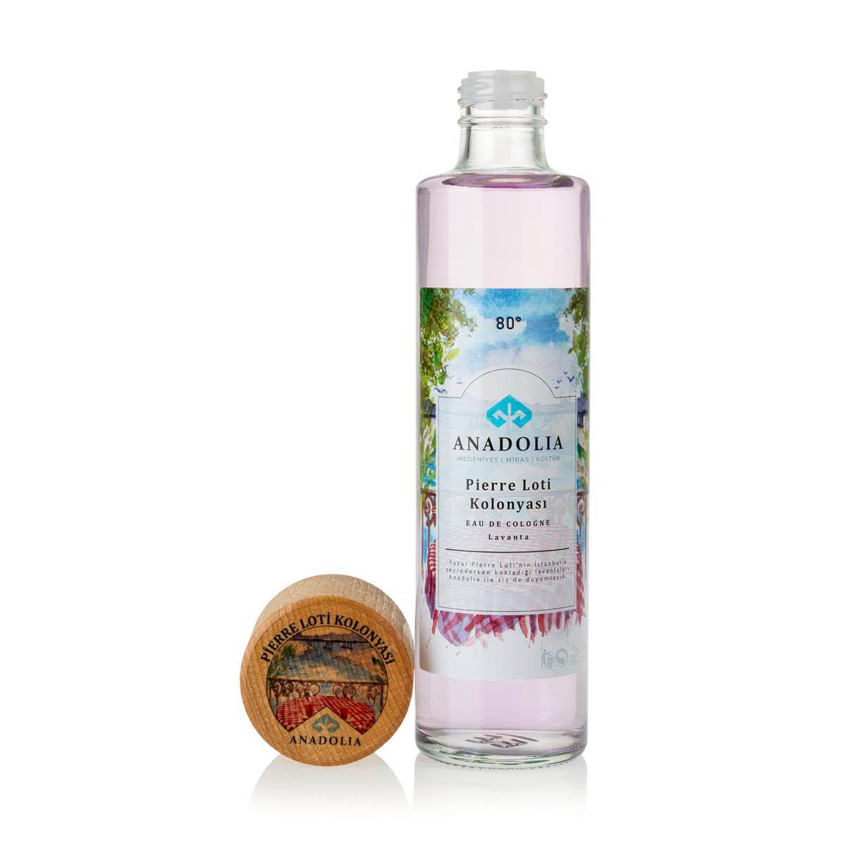 Pierre Loti Lavanta Kokulu 80° Cam Şişe Kolonya 180 ml