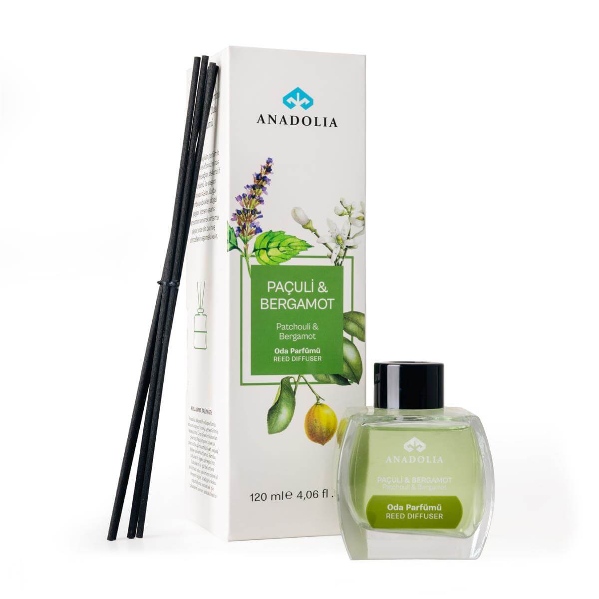 Paçuli & Bergamot Premium Çubuklu Oda Kokusu 120 ml