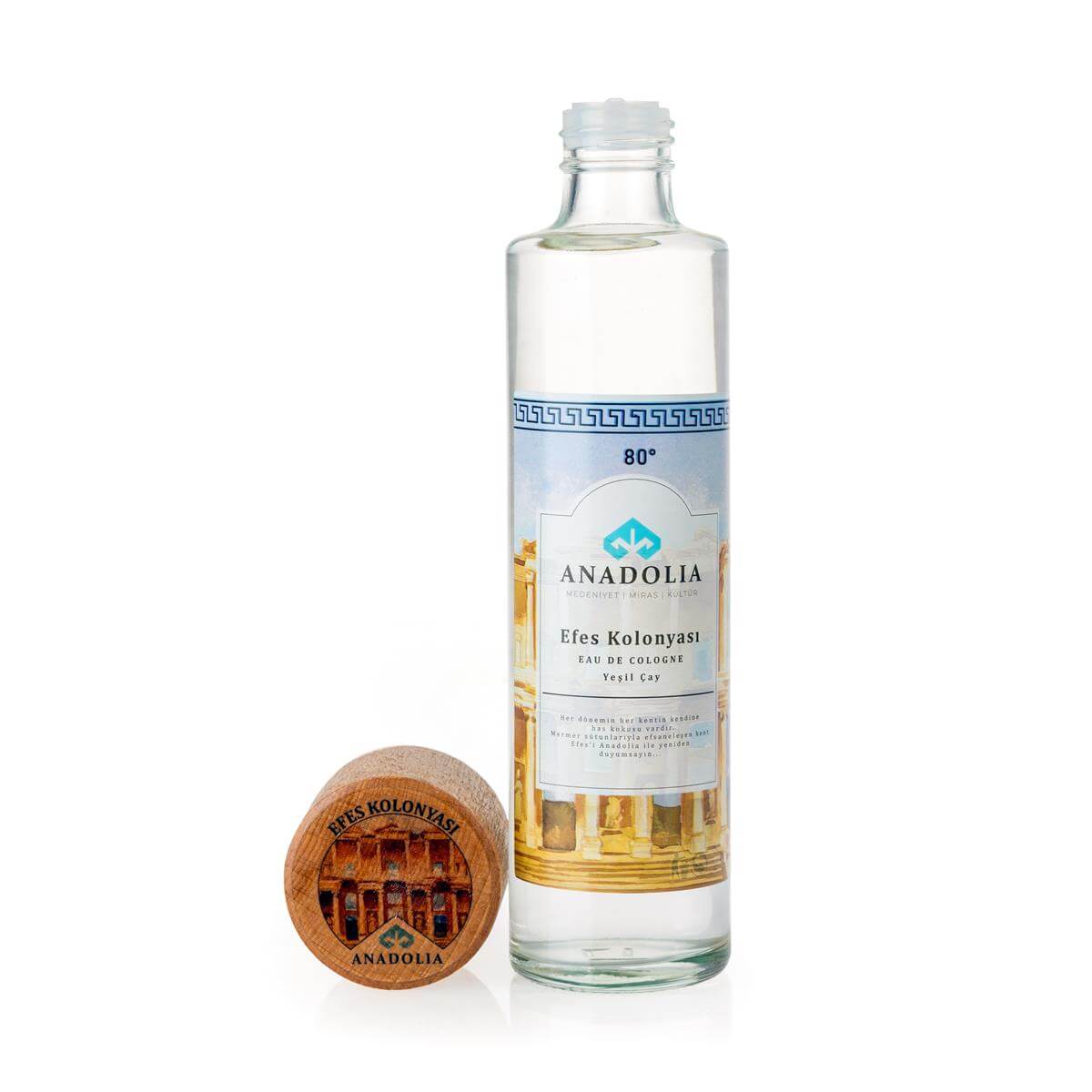 Efes Yeşil Çay Kokulu 80° Cam Şişe Kolonya 180 ml