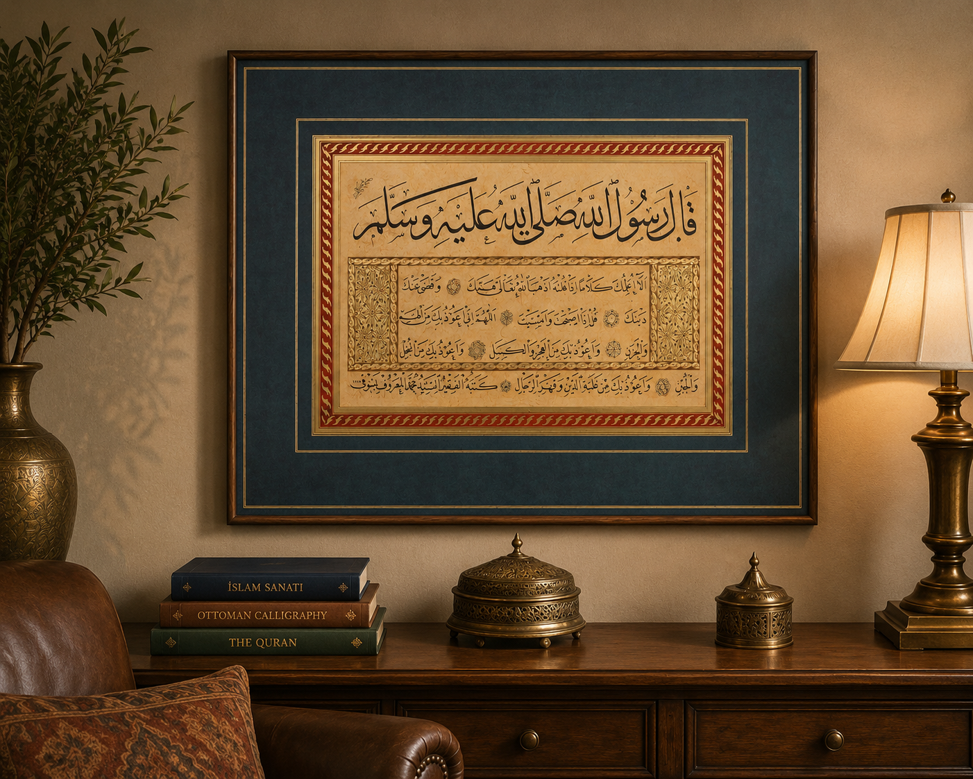 Topkapı Sarayı Dua Mehmet Şevki Hat Tablo